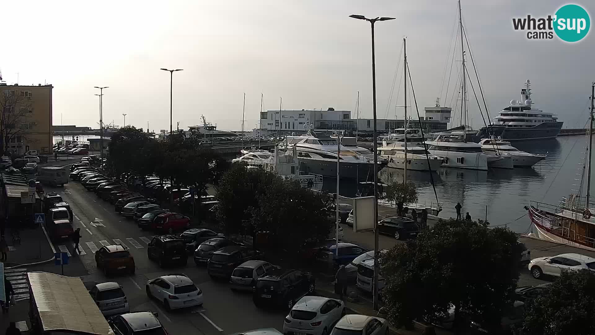 Die Riva und Marina in Rijeka – Live Webcam Kroatien