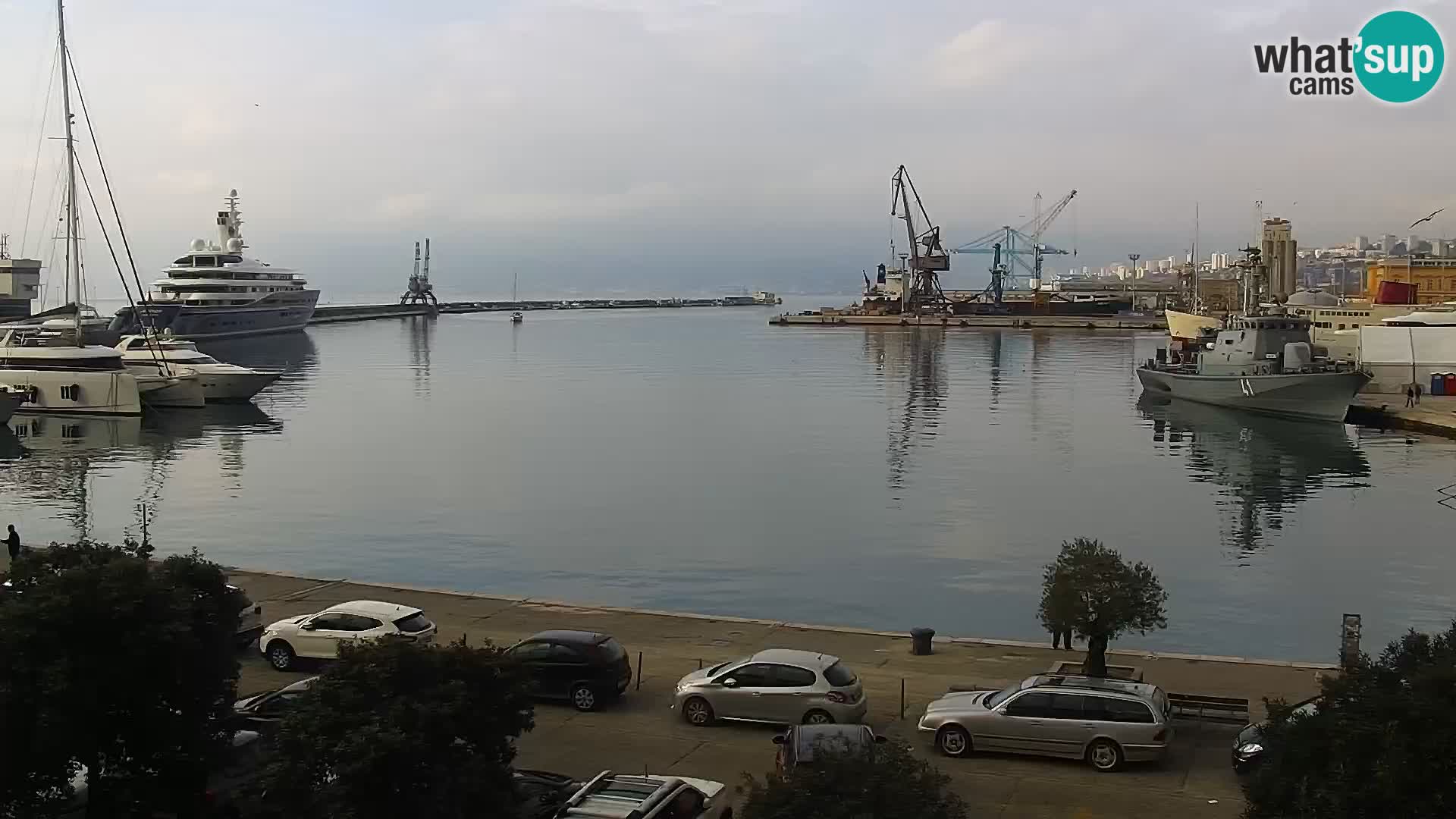 La Riva e la Marina a Rijeka (Fiume) – Live Webcam Croazia