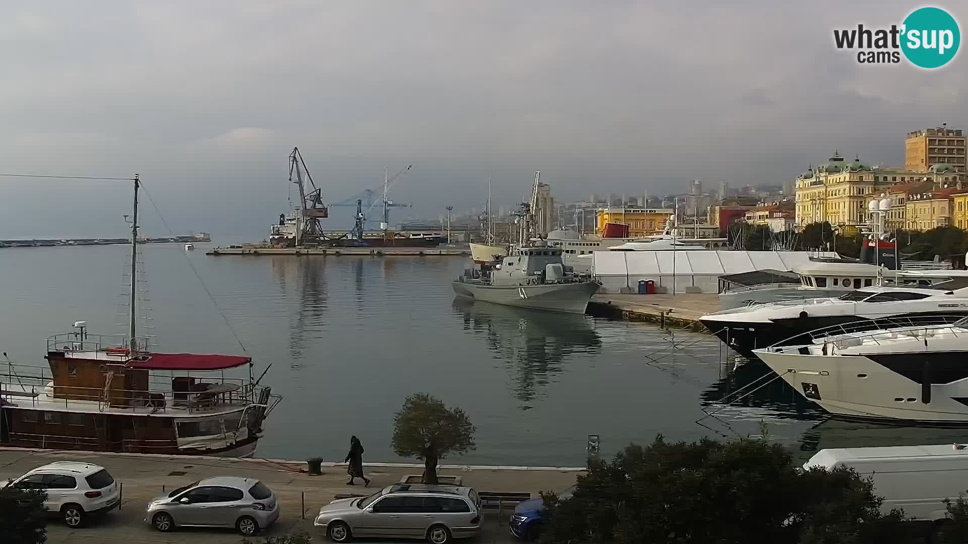 Die Riva und Marina in Rijeka – Live Webcam Kroatien