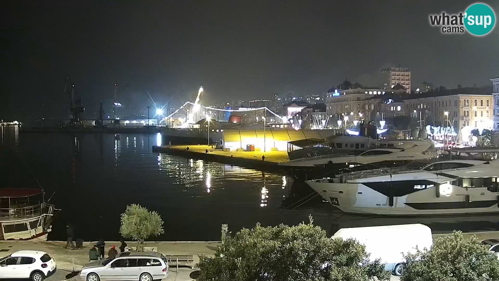 La Riva y Marina en Rijeka – Webcam en vivo Croacia