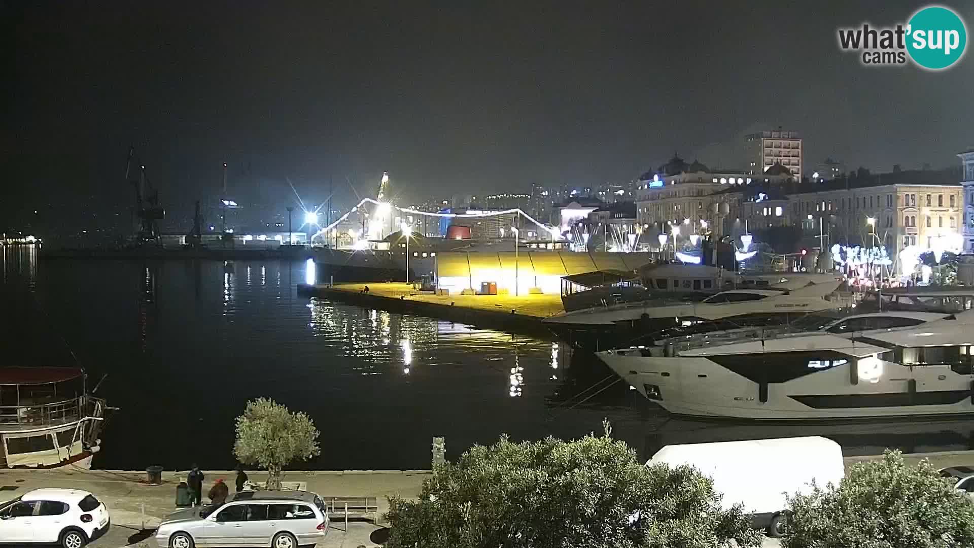 Die Riva und Marina in Rijeka – Live Webcam Kroatien