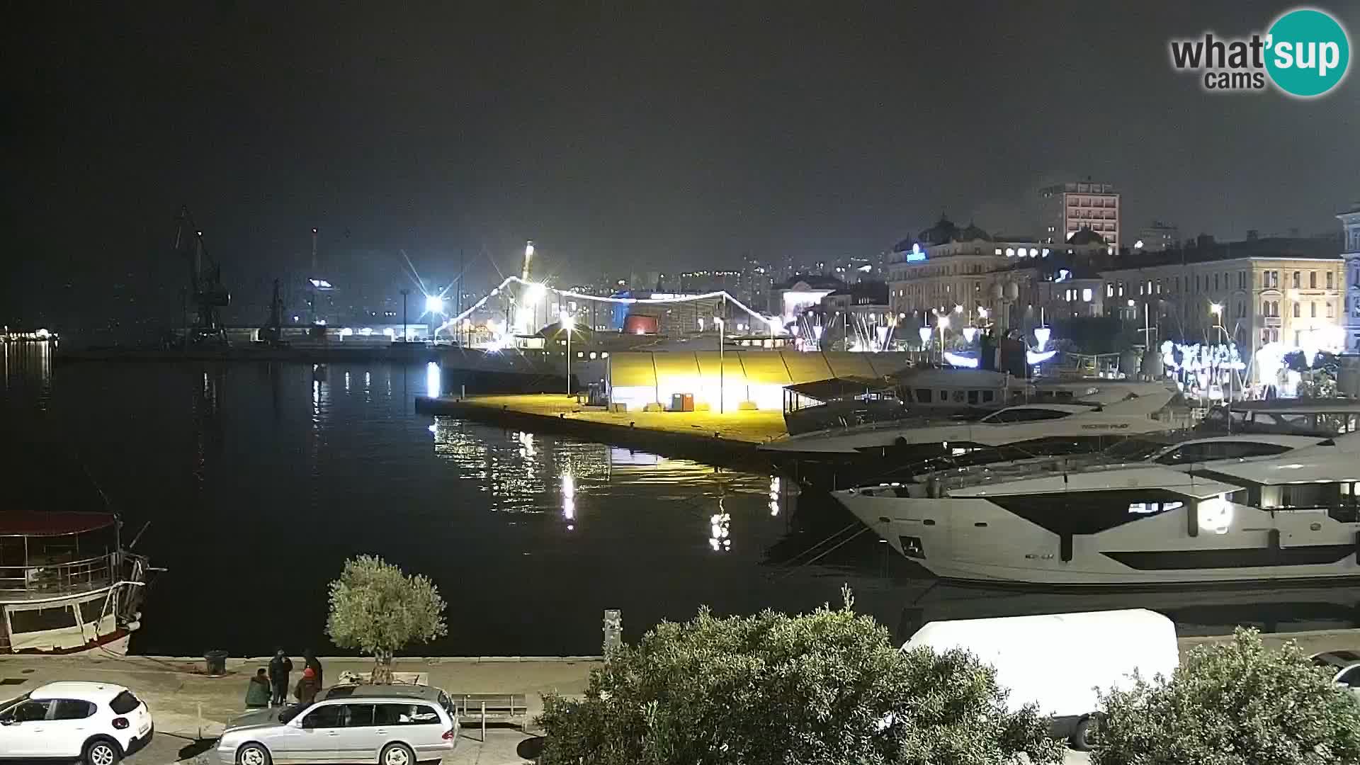 La Riva y Marina en Rijeka – Webcam en vivo Croacia