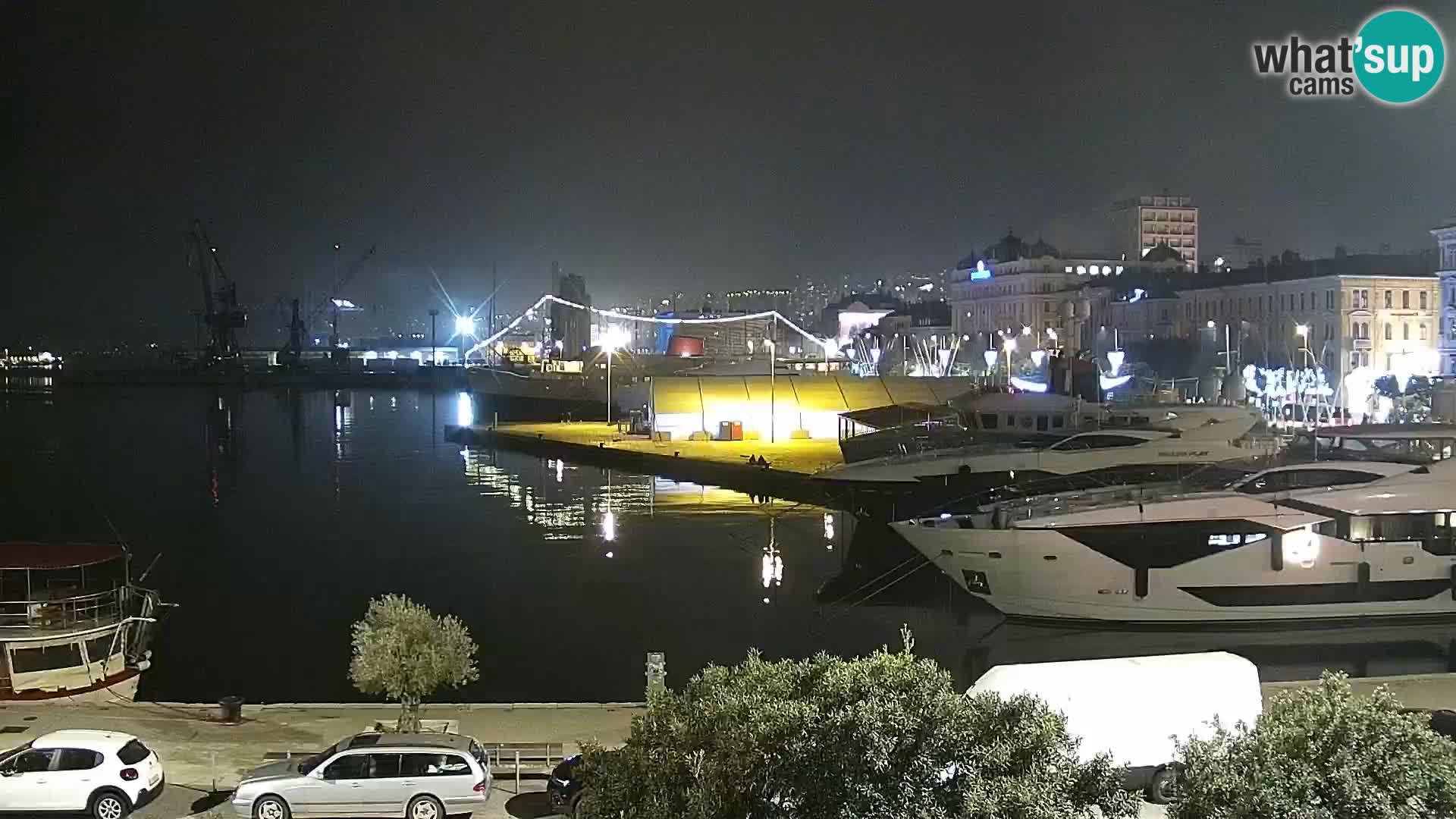 La Riva y Marina en Rijeka – Webcam en vivo Croacia