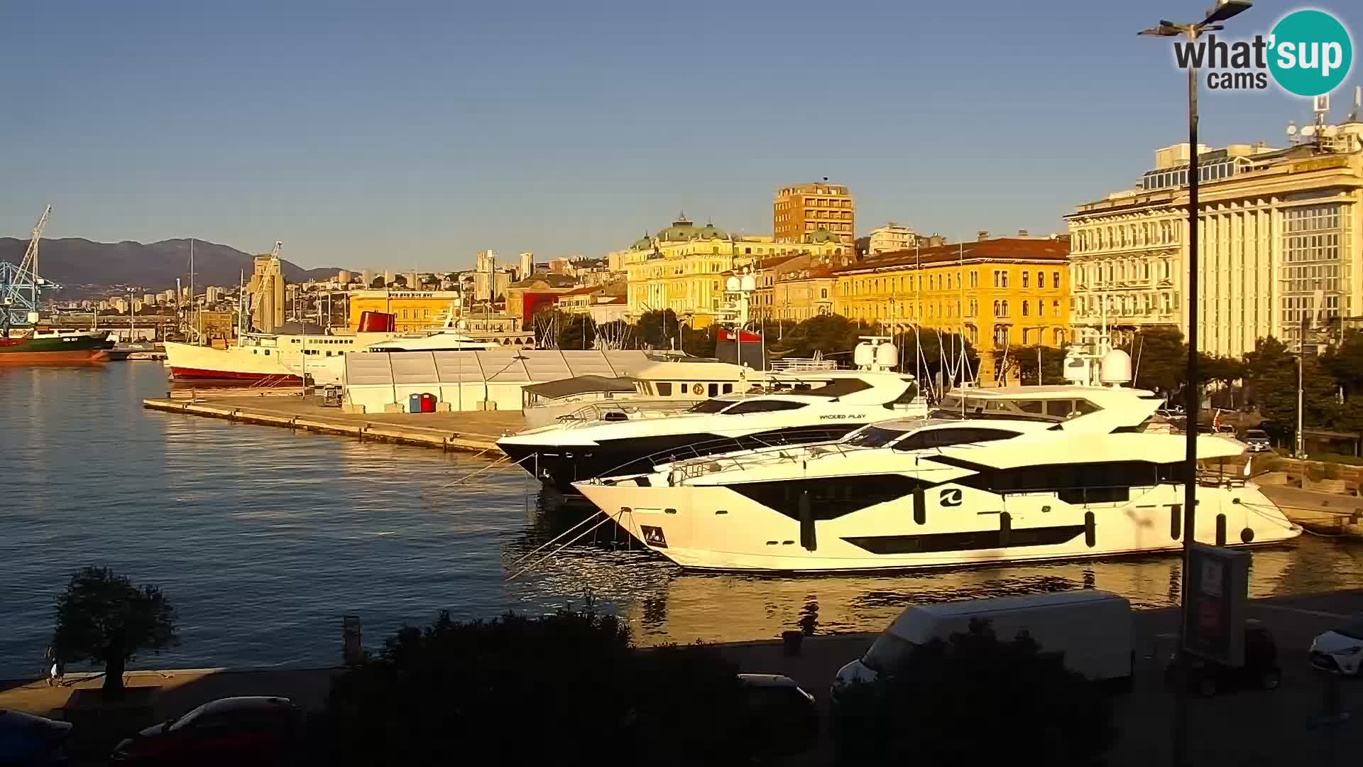 The Riva and Marina in Rijeka  – Live Webcam Croatia