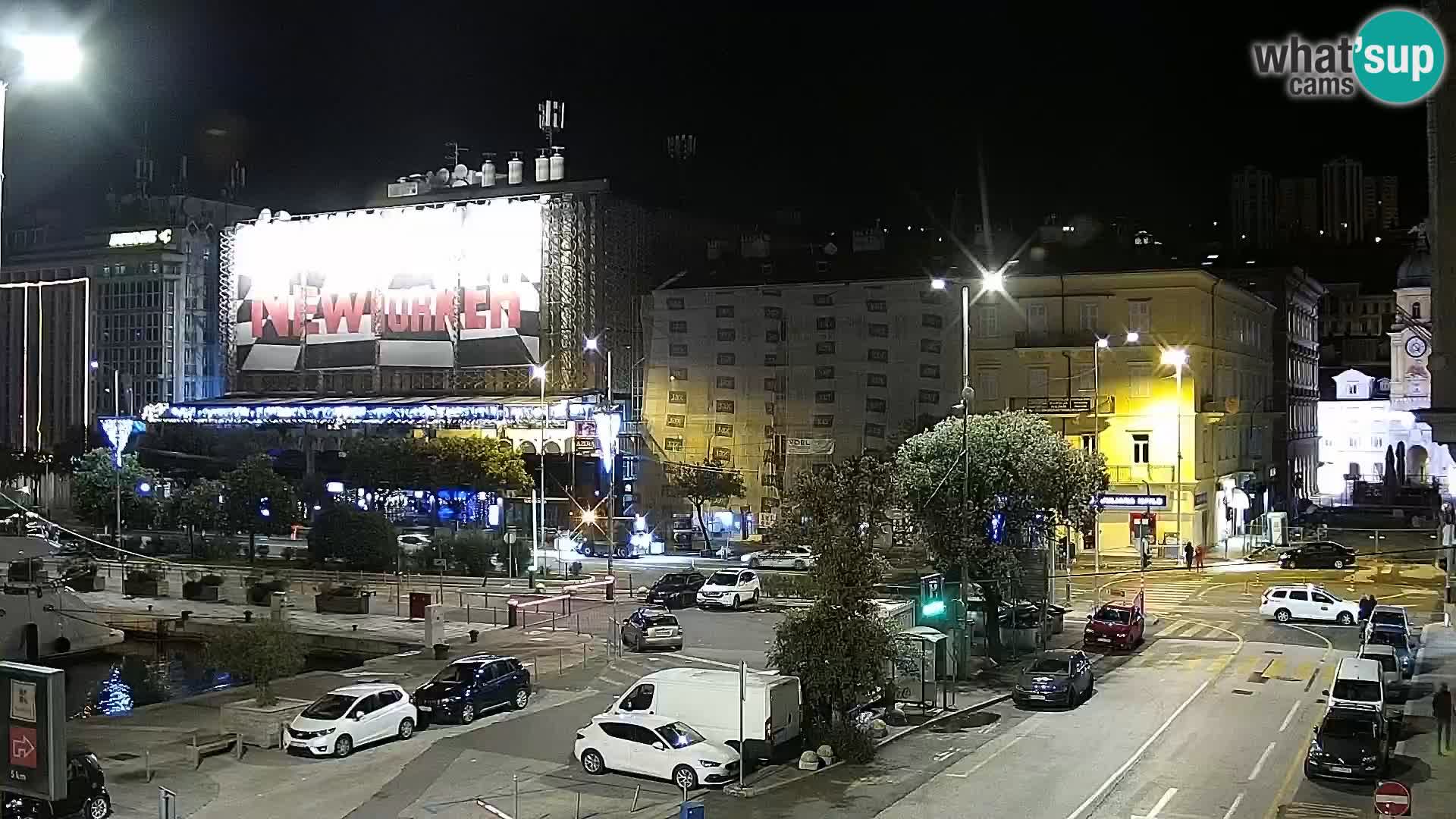 La Riva y Marina en Rijeka – Webcam en vivo Croacia