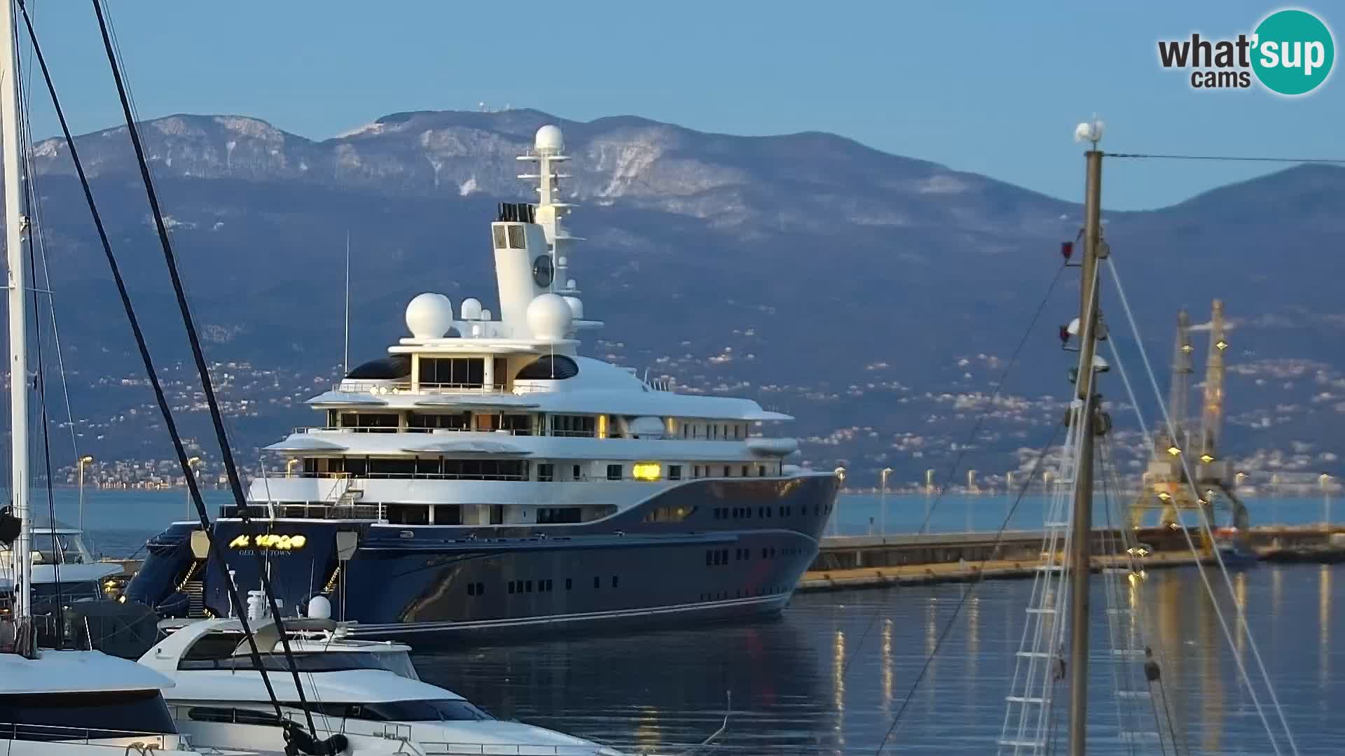 Die Riva und Marina in Rijeka – Live Webcam Kroatien