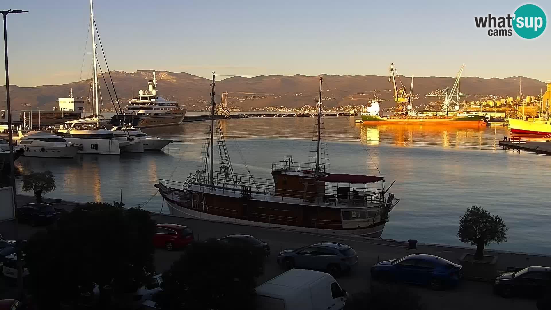 The Riva and Marina in Rijeka  – Live Webcam Croatia