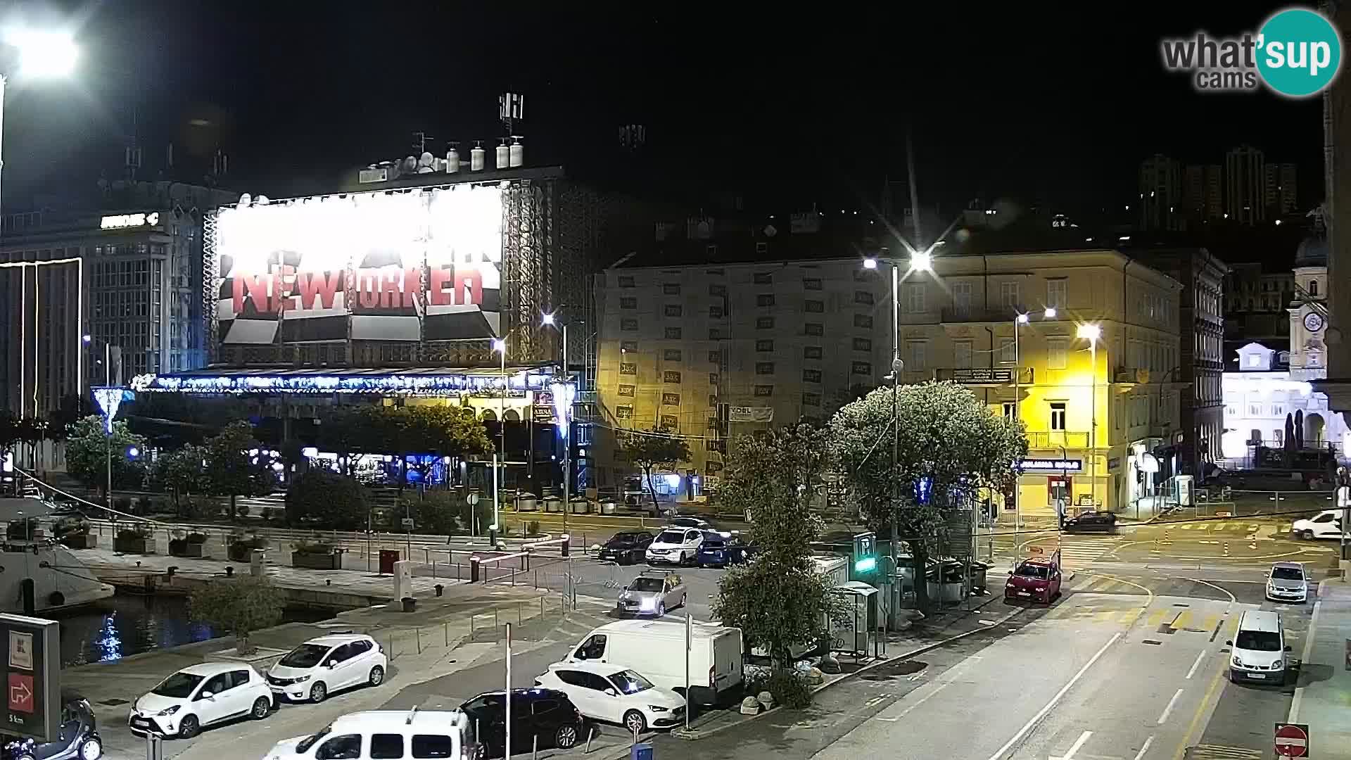 La Riva y Marina en Rijeka – Webcam en vivo Croacia