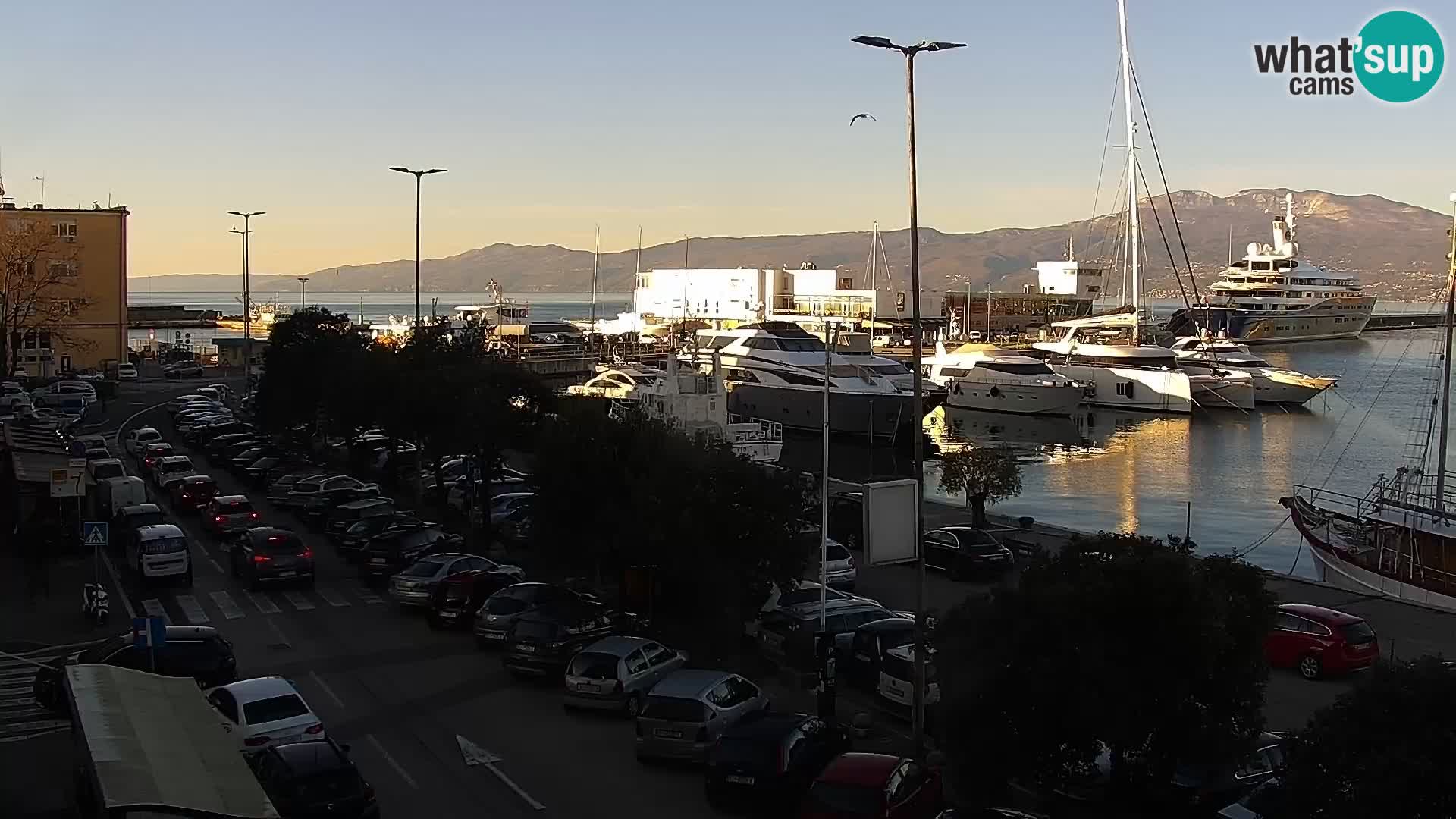 La Riva et Marina à Rijeka – Live Webcam Croatie