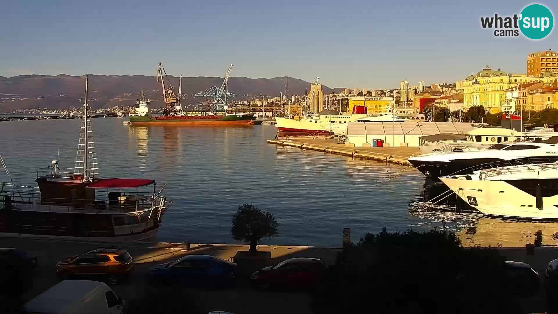 The Riva and Marina in Rijeka  – Live Webcam Croatia