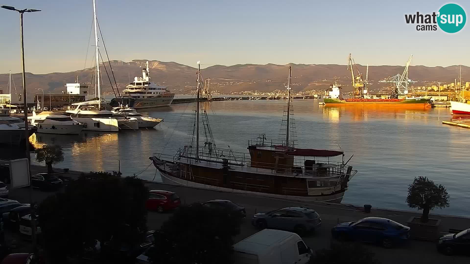 The Riva and Marina in Rijeka  – Live Webcam Croatia