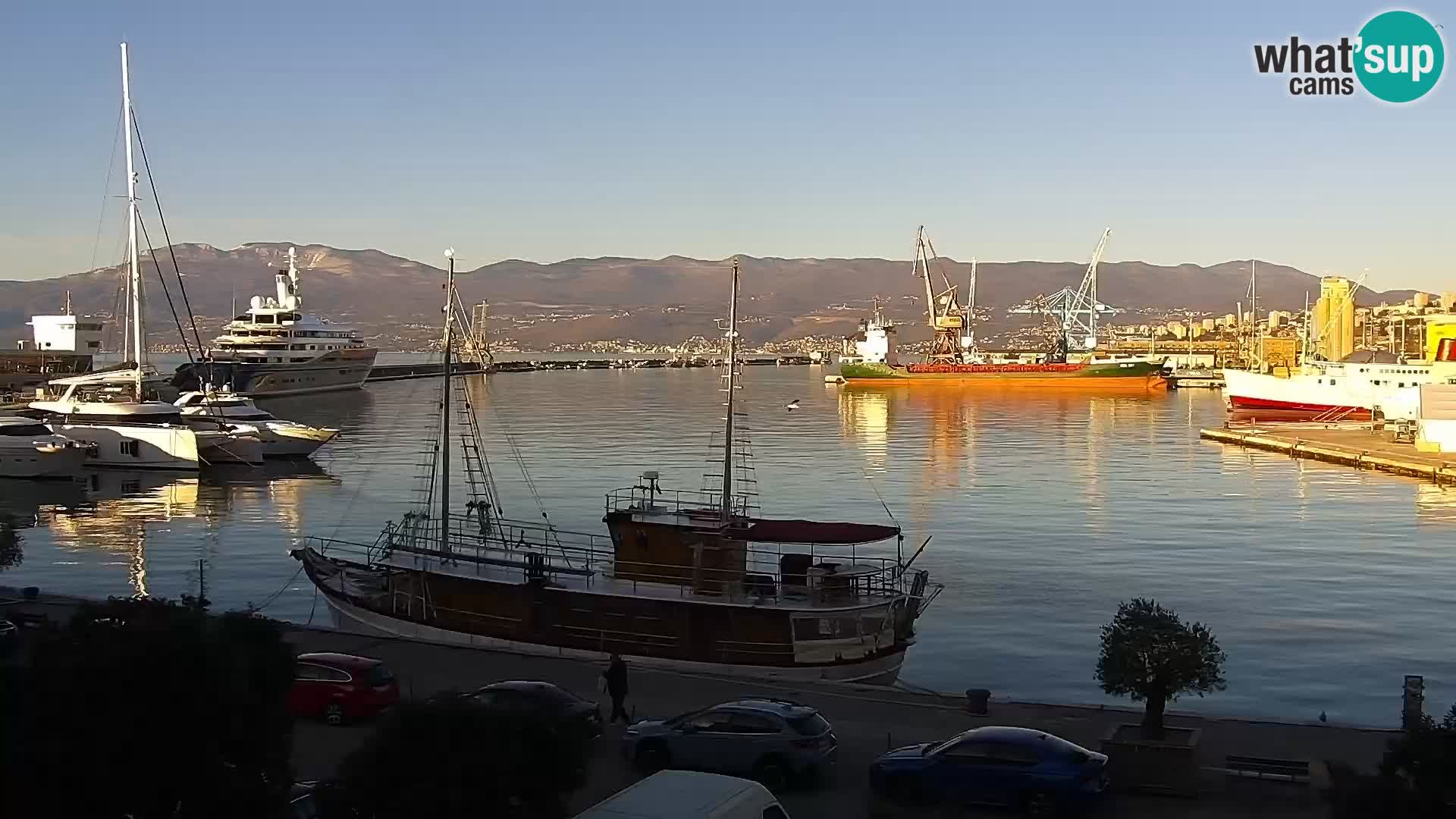 La Riva et Marina à Rijeka – Live Webcam Croatie