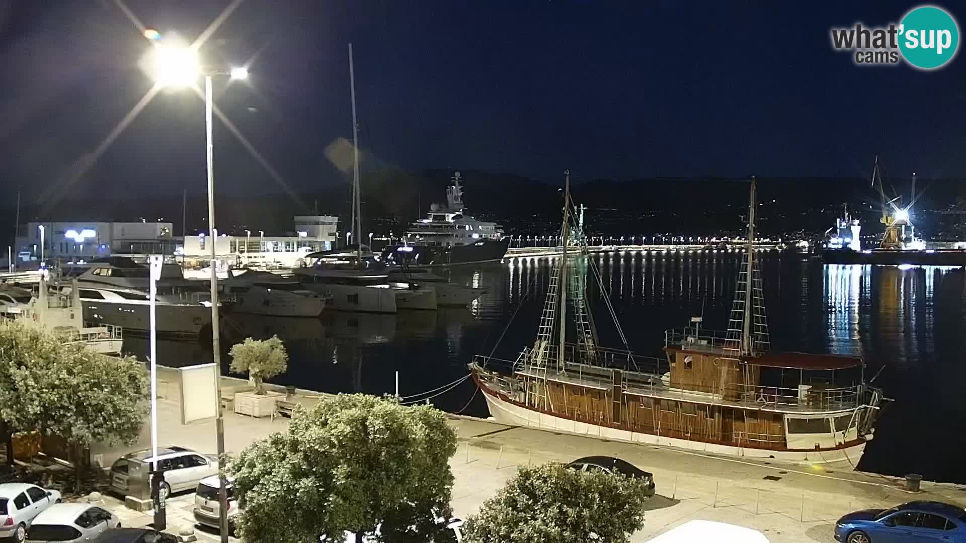 The Riva and Marina in Rijeka  – Live Webcam Croatia