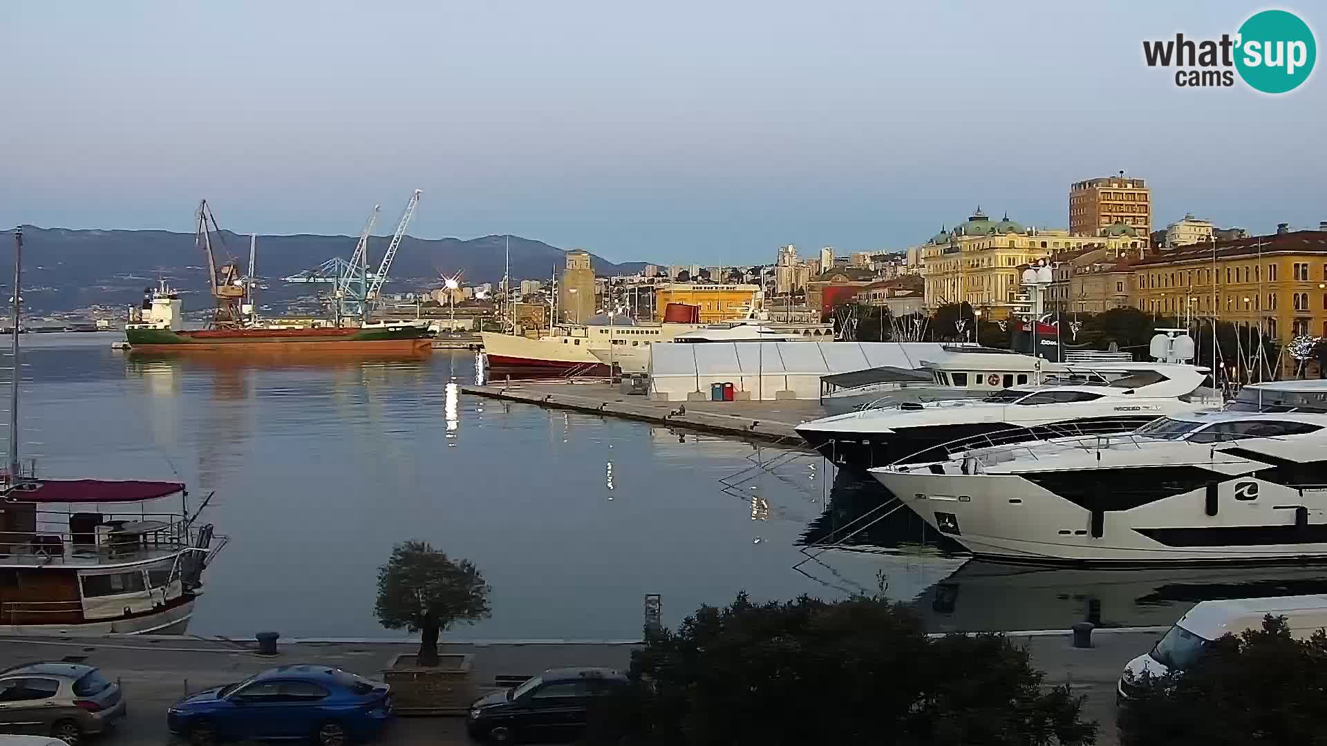 Die Riva und Marina in Rijeka – Live Webcam Kroatien