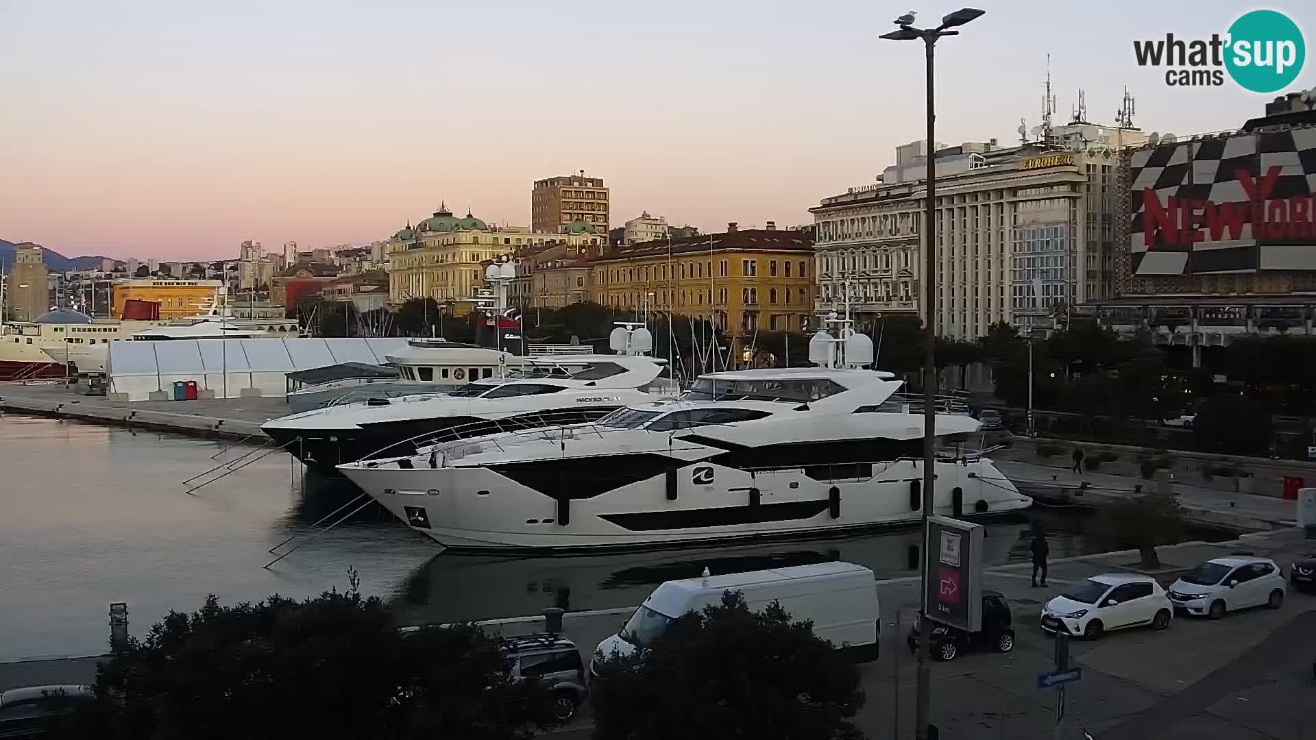 The Riva and Marina in Rijeka  – Live Webcam Croatia