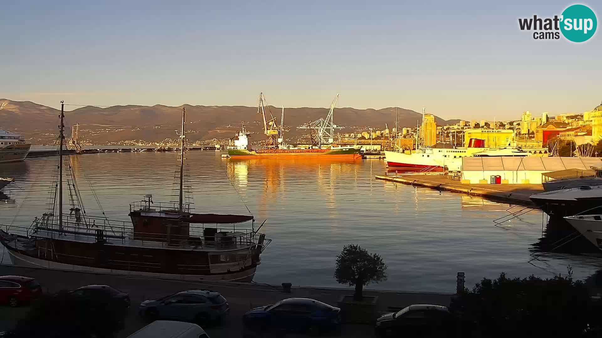 The Riva and Marina in Rijeka  – Live Webcam Croatia