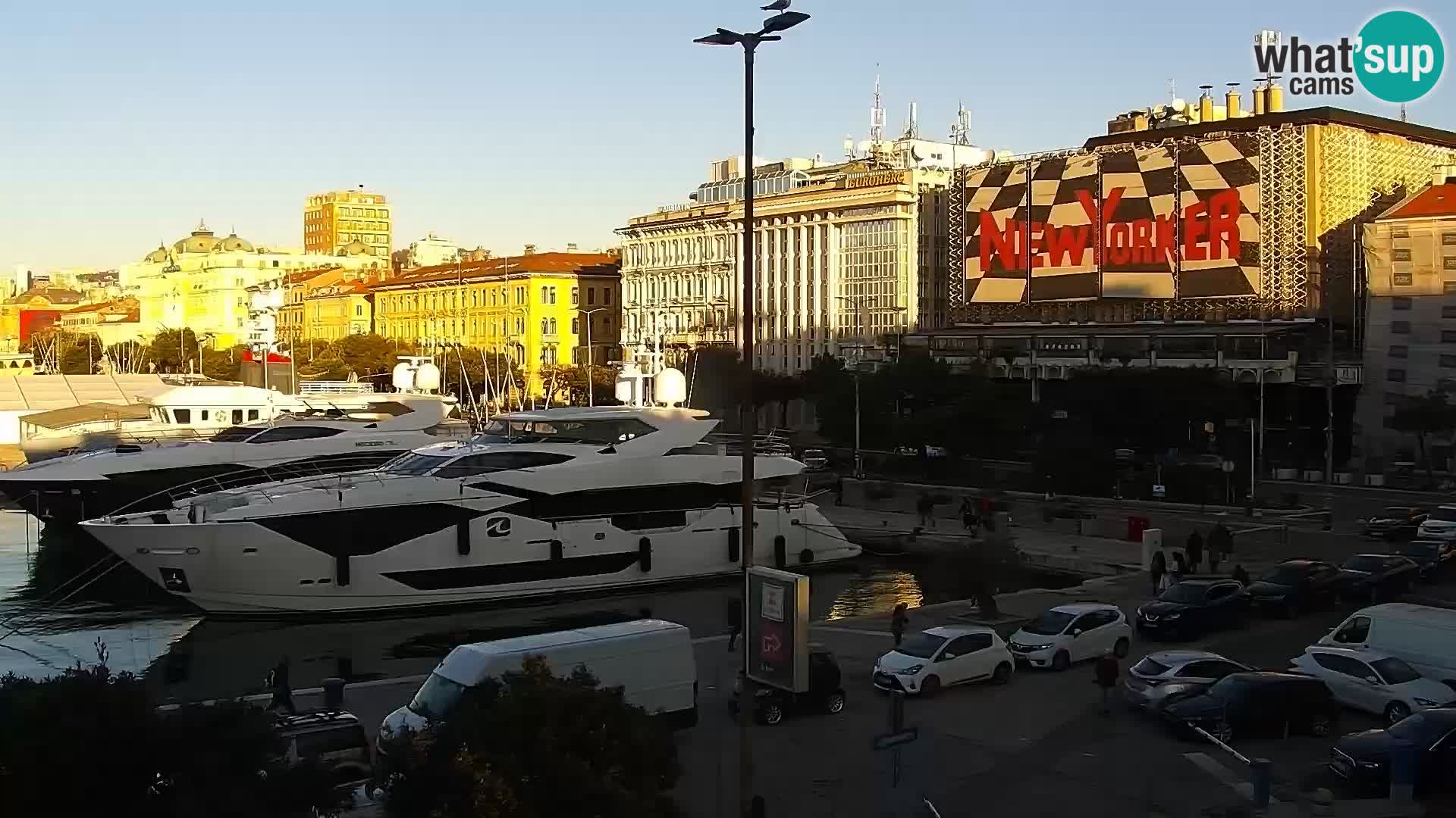 The Riva and Marina in Rijeka  – Live Webcam Croatia