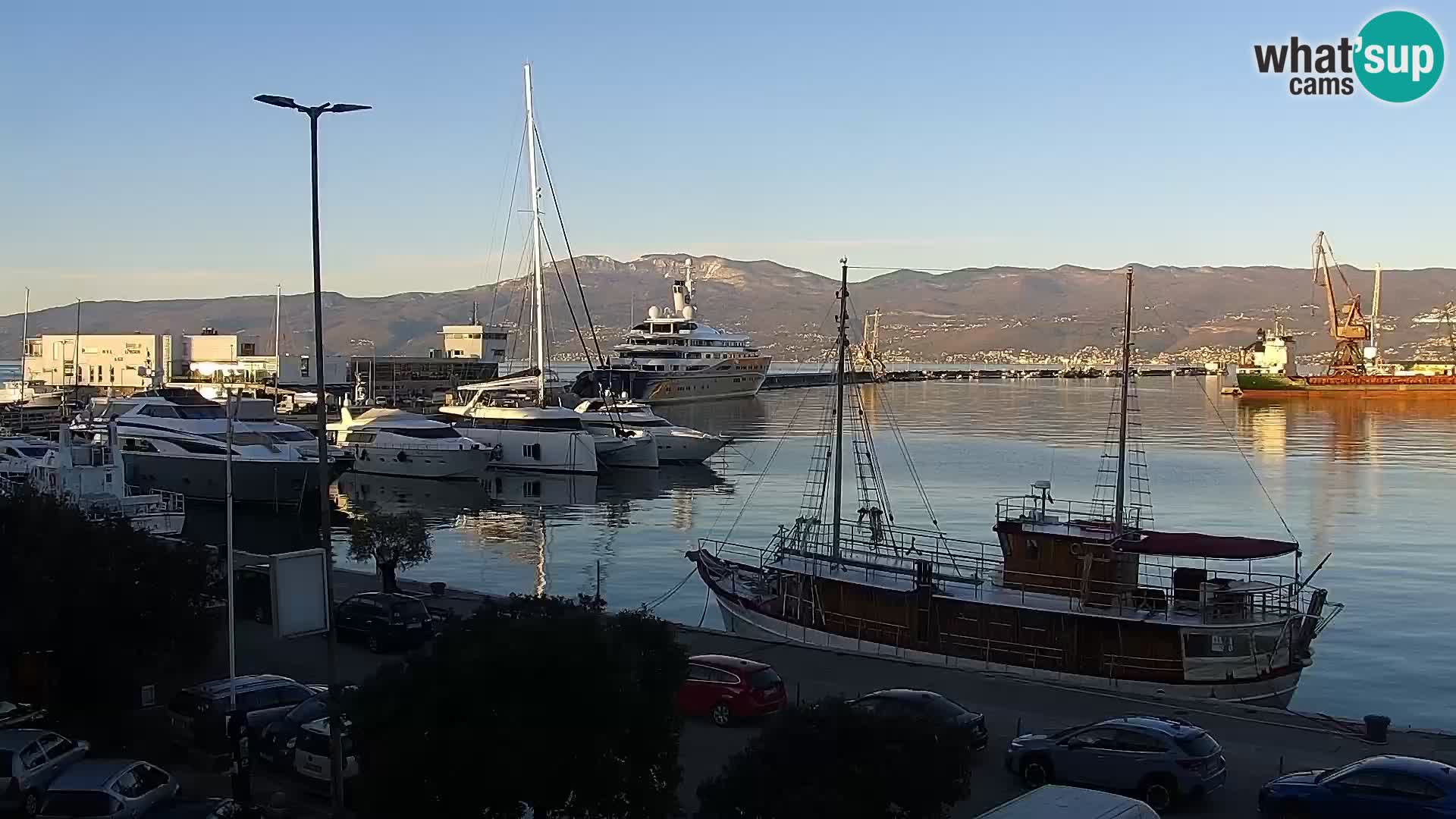 The Riva and Marina in Rijeka  – Live Webcam Croatia