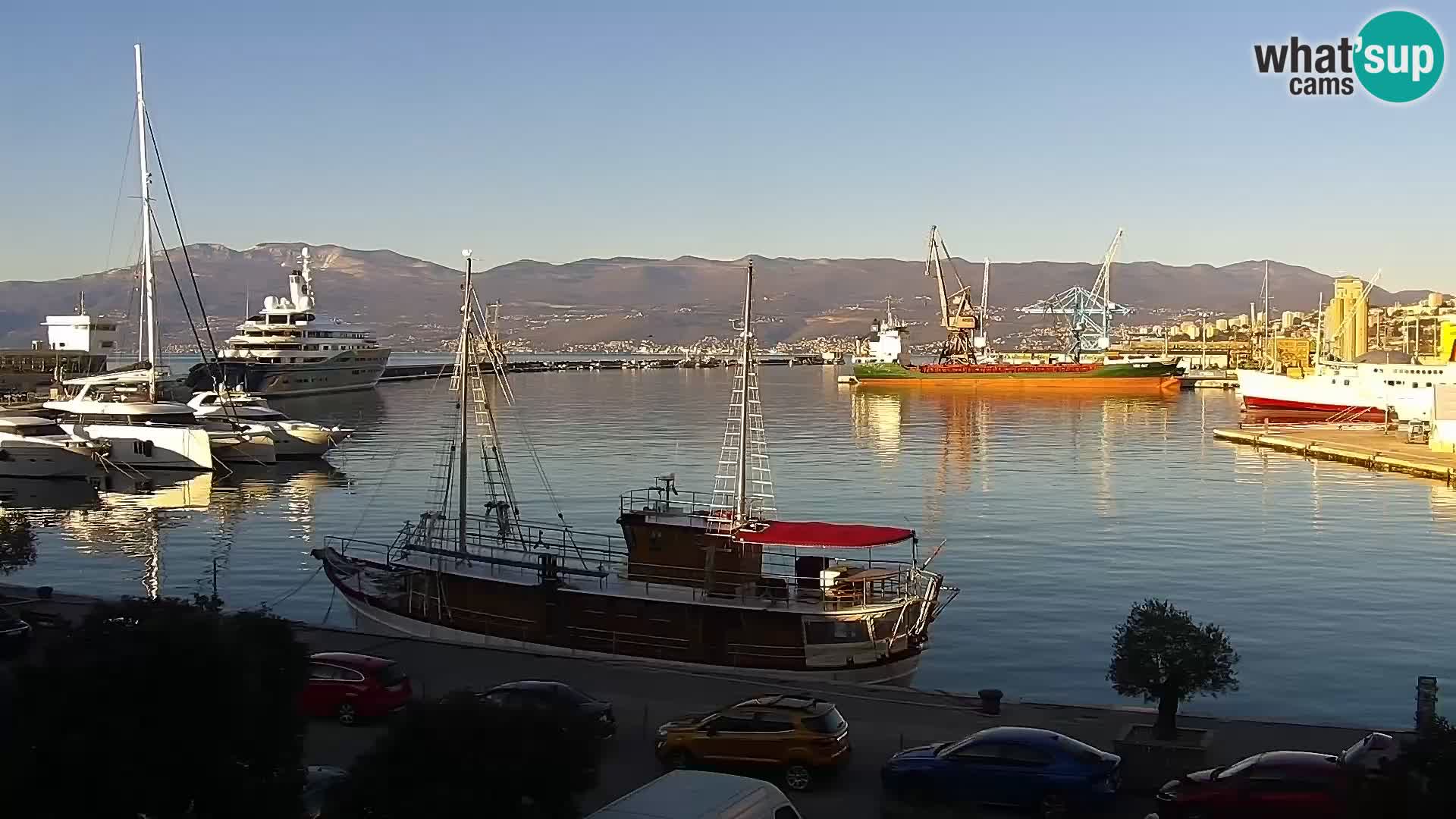 The Riva and Marina in Rijeka  – Live Webcam Croatia