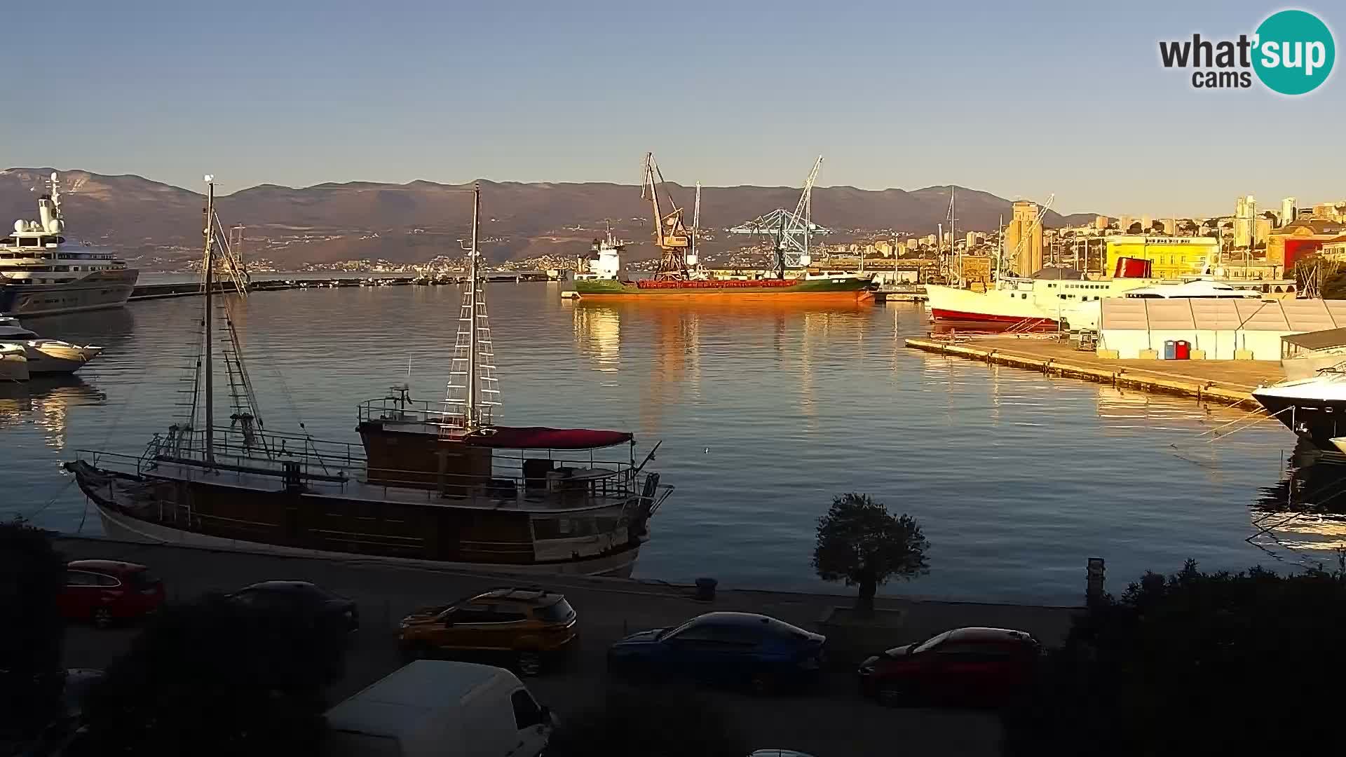 The Riva and Marina in Rijeka  – Live Webcam Croatia