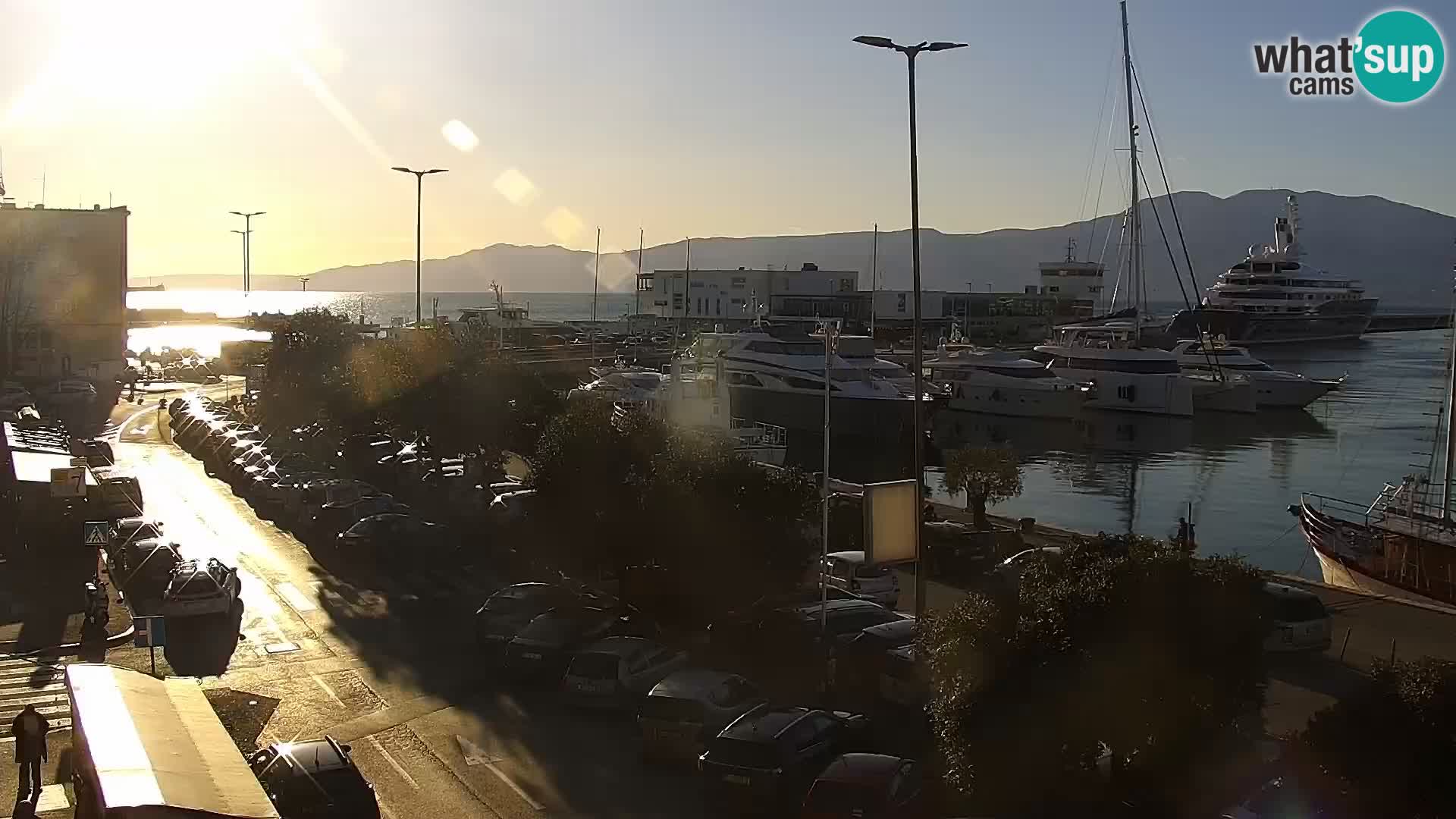 The Riva and Marina in Rijeka  – Live Webcam Croatia