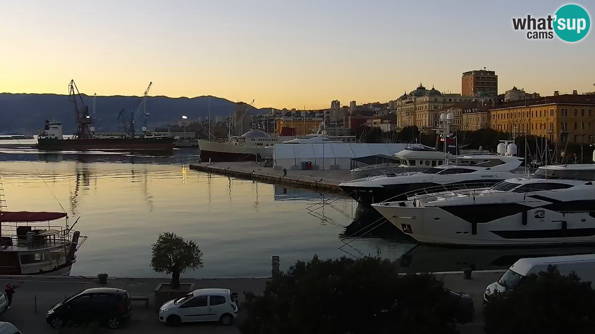 The Riva and Marina in Rijeka  – Live Webcam Croatia