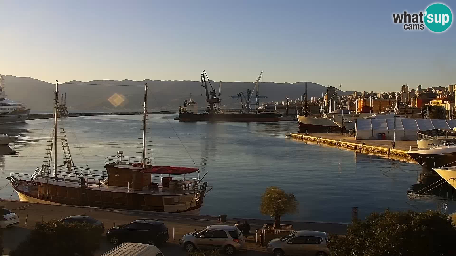 The Riva and Marina in Rijeka  – Live Webcam Croatia