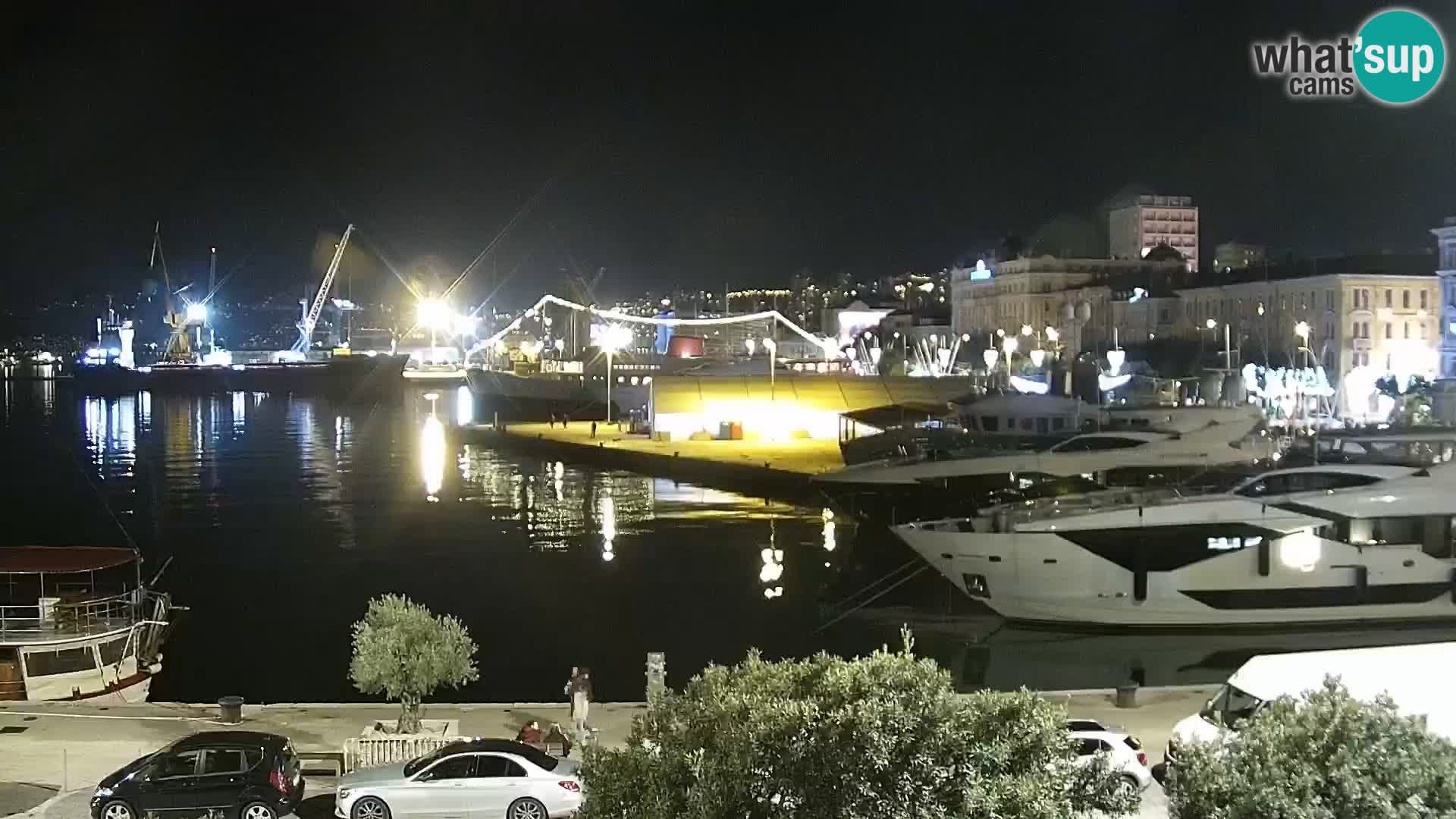 The Riva and Marina in Rijeka  – Live Webcam Croatia