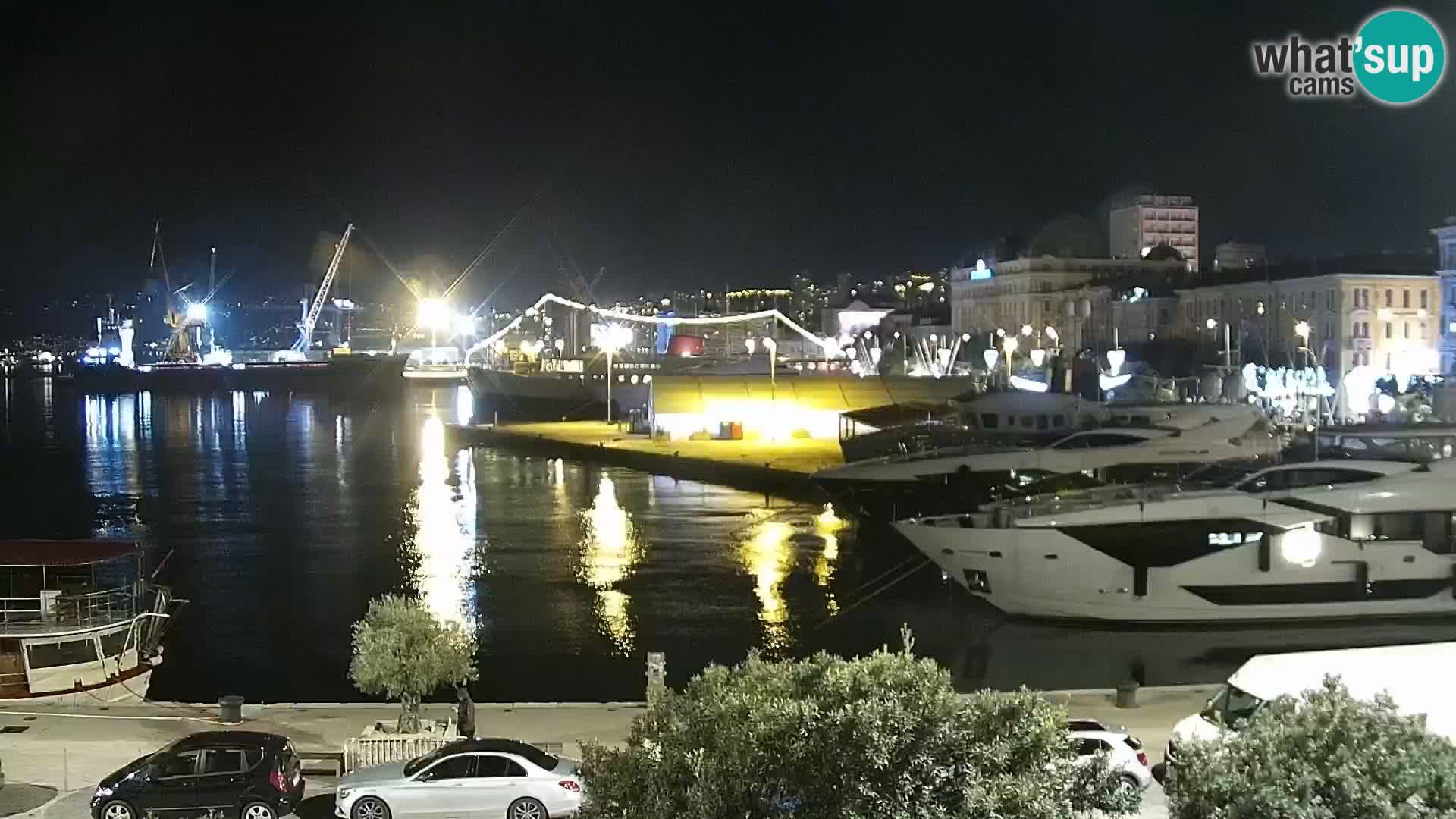 The Riva and Marina in Rijeka  – Live Webcam Croatia