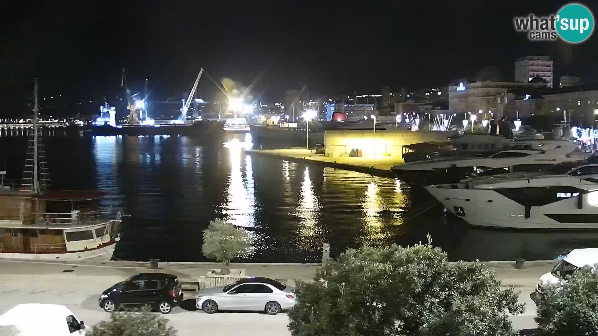 The Riva and Marina in Rijeka  – Live Webcam Croatia