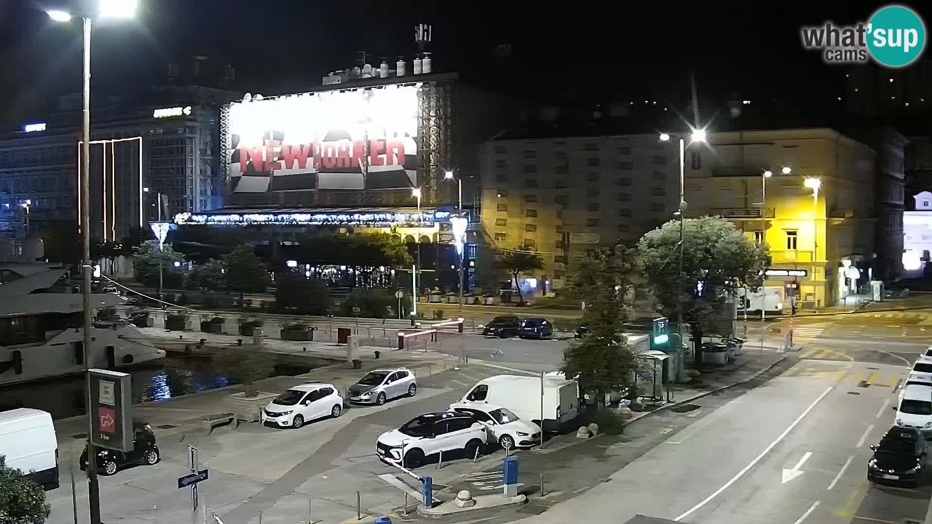 The Riva and Marina in Rijeka  – Live Webcam Croatia