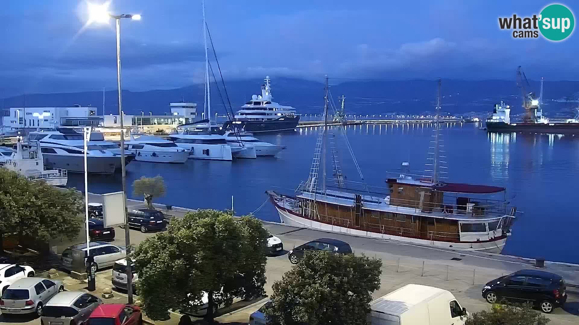 The Riva and Marina in Rijeka  – Live Webcam Croatia