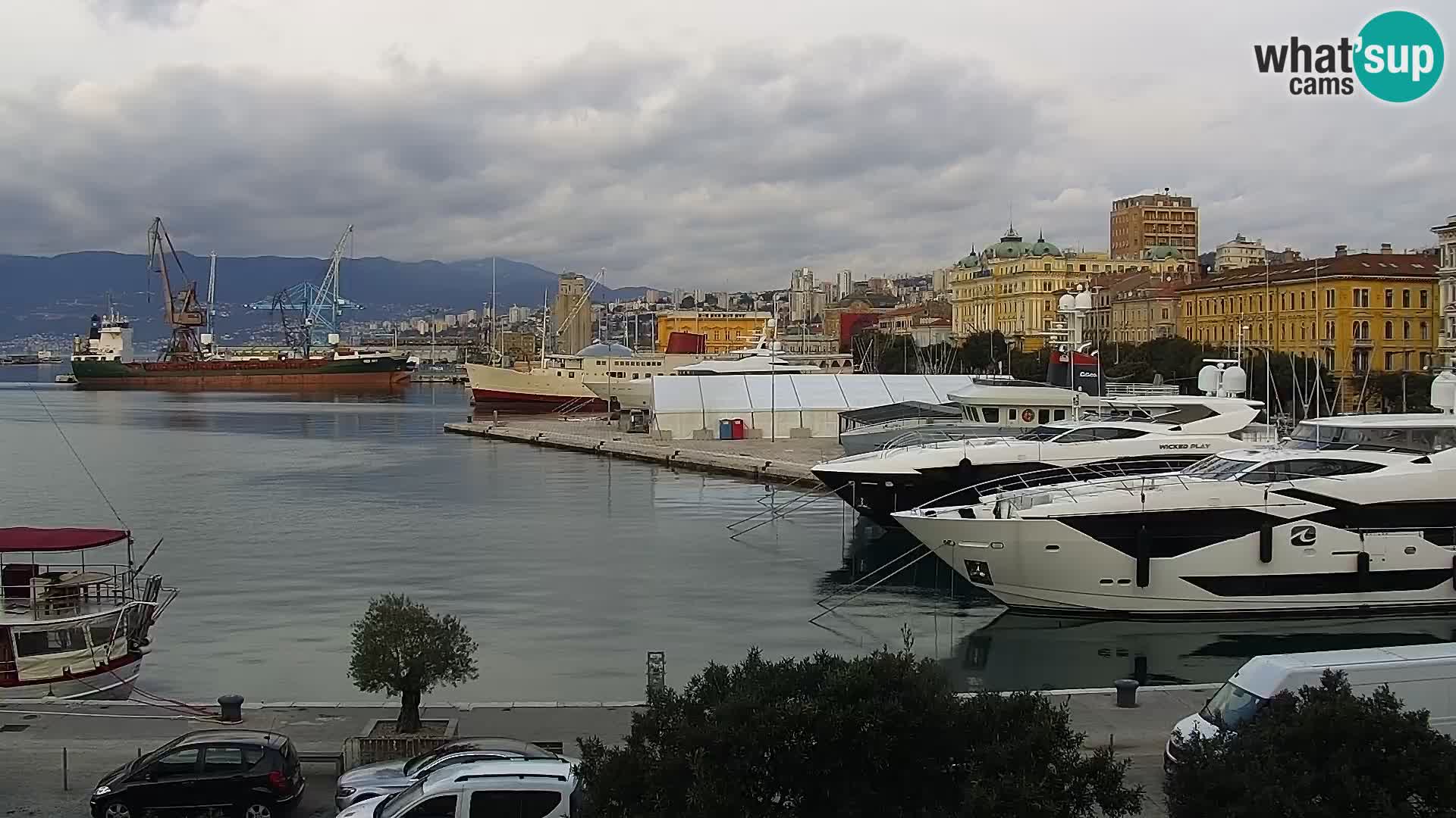 La Riva et Marina à Rijeka – Live Webcam Croatie