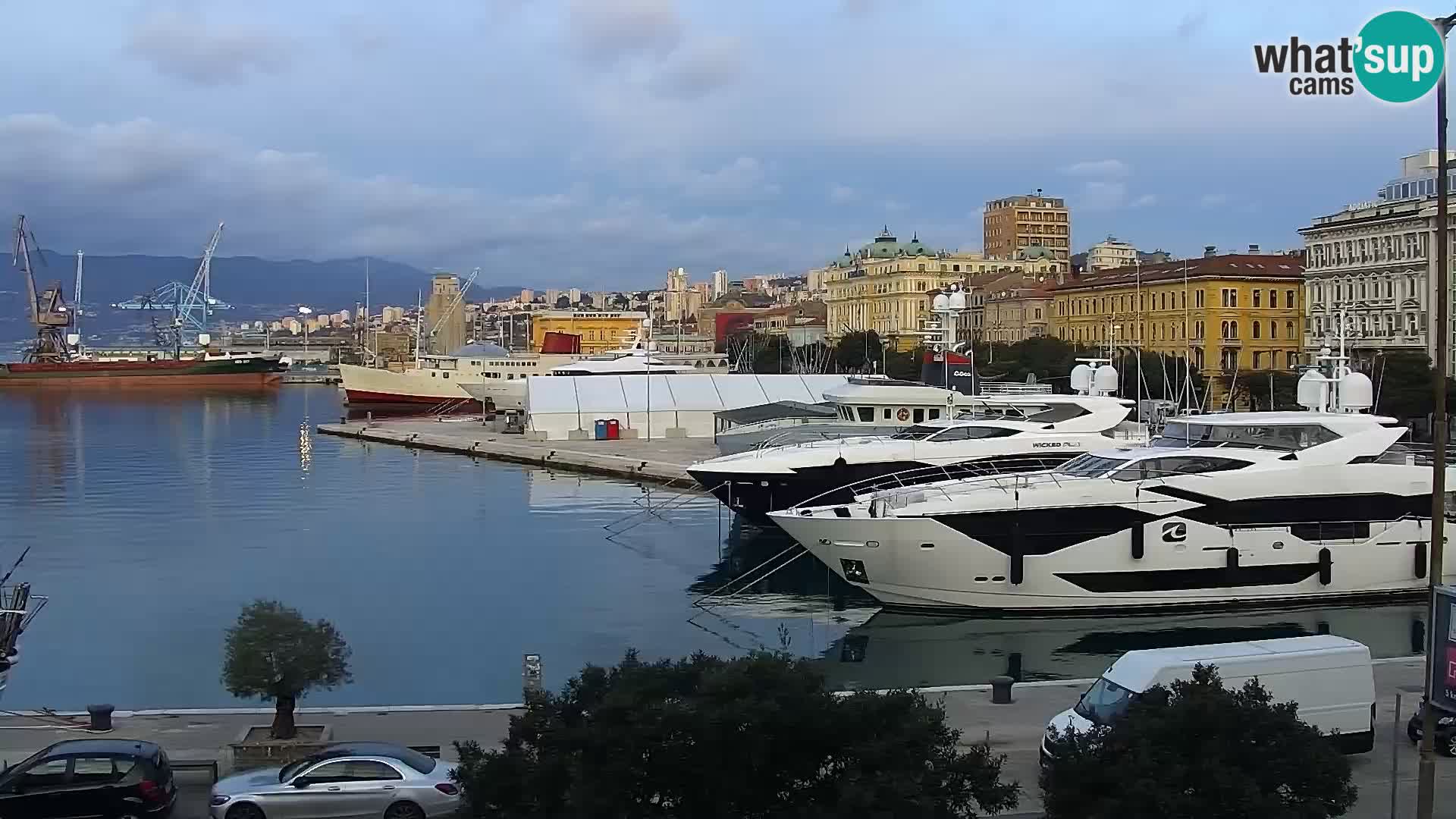 The Riva and Marina in Rijeka  – Live Webcam Croatia