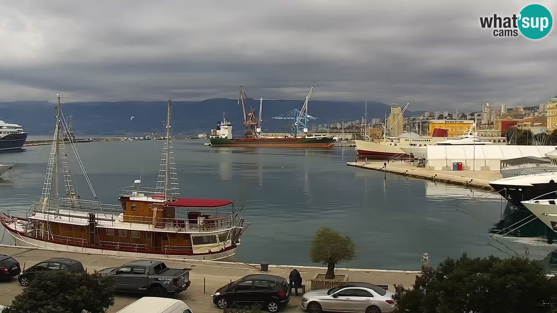 The Riva and Marina in Rijeka  – Live Webcam Croatia