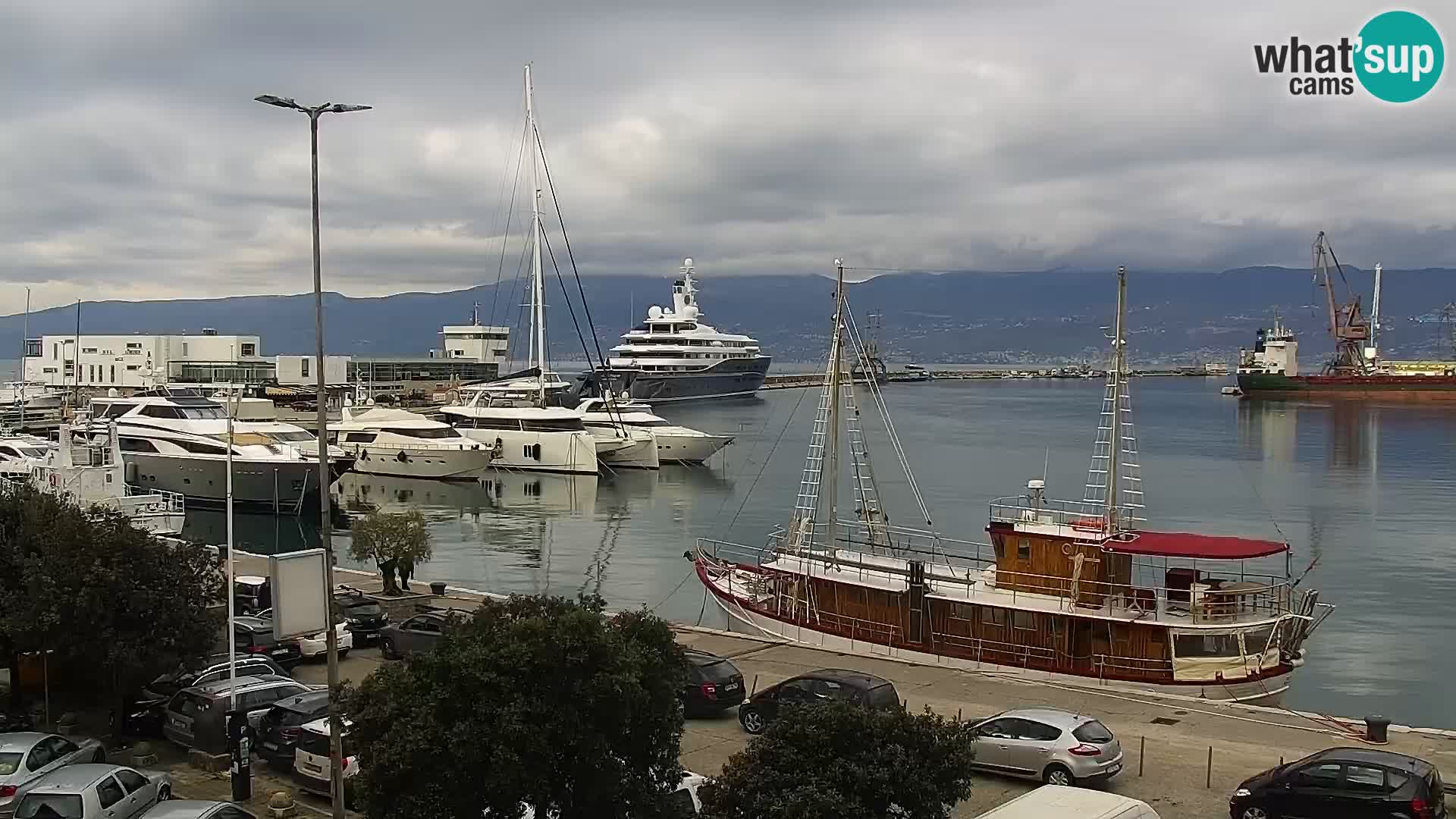 Die Riva und Marina in Rijeka – Live Webcam Kroatien