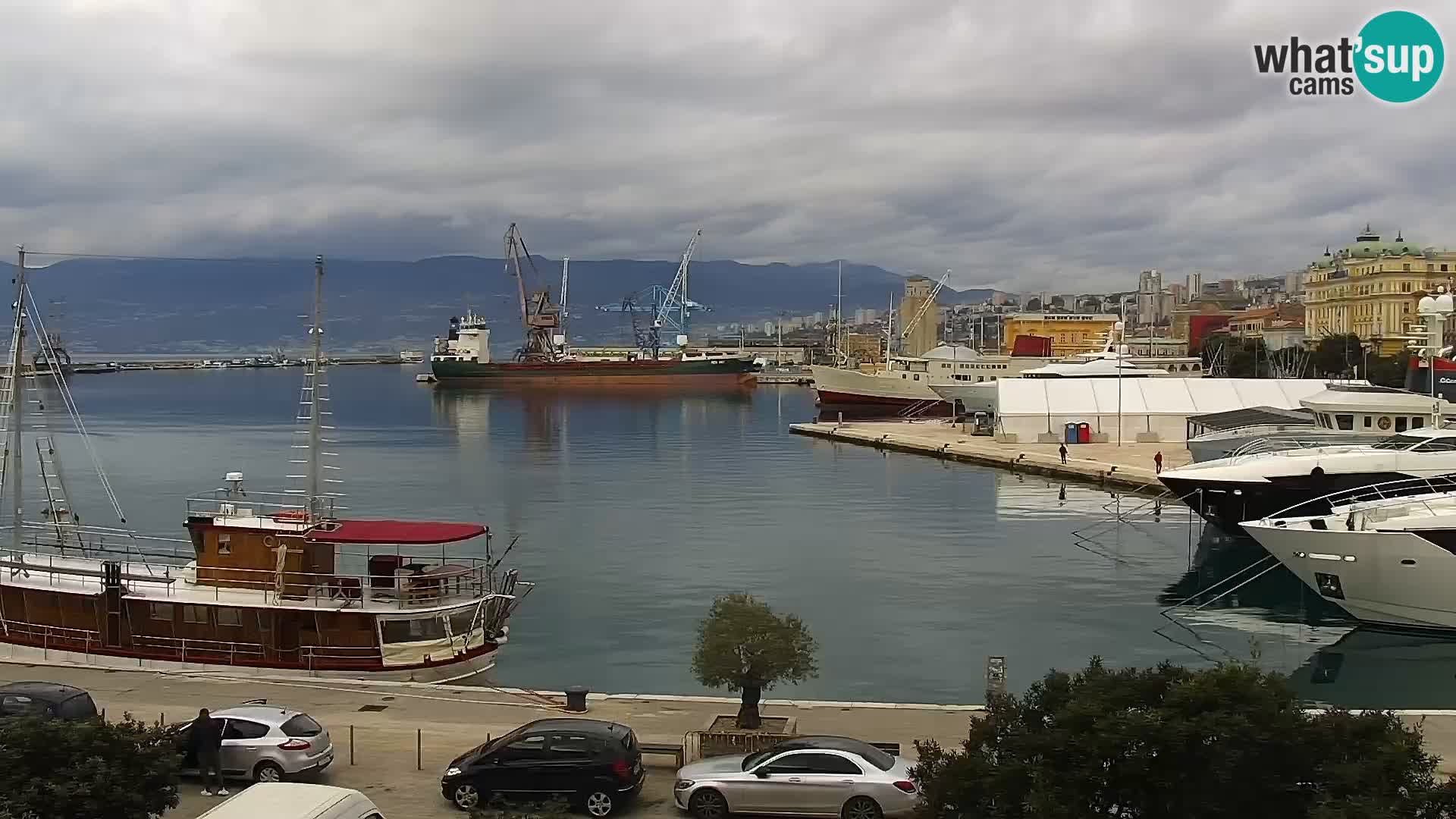 Die Riva und Marina in Rijeka – Live Webcam Kroatien