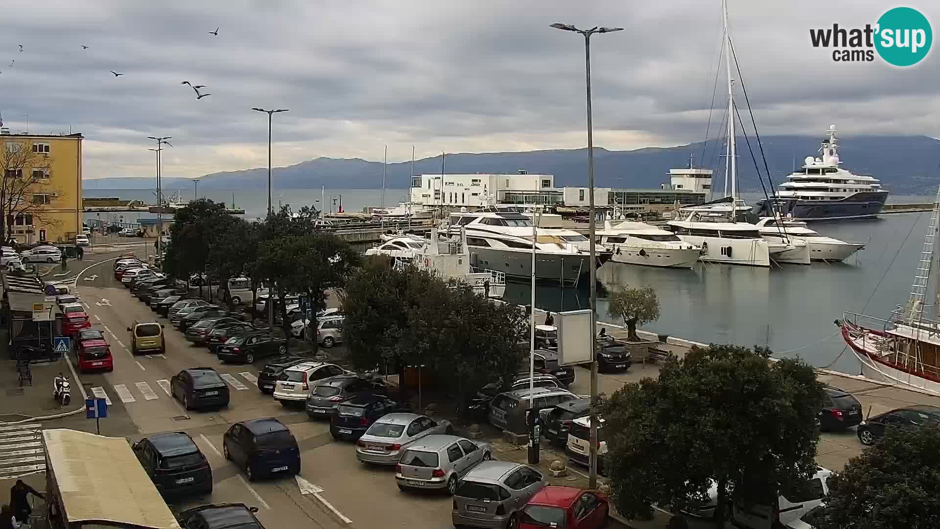 La Riva et Marina à Rijeka – Live Webcam Croatie