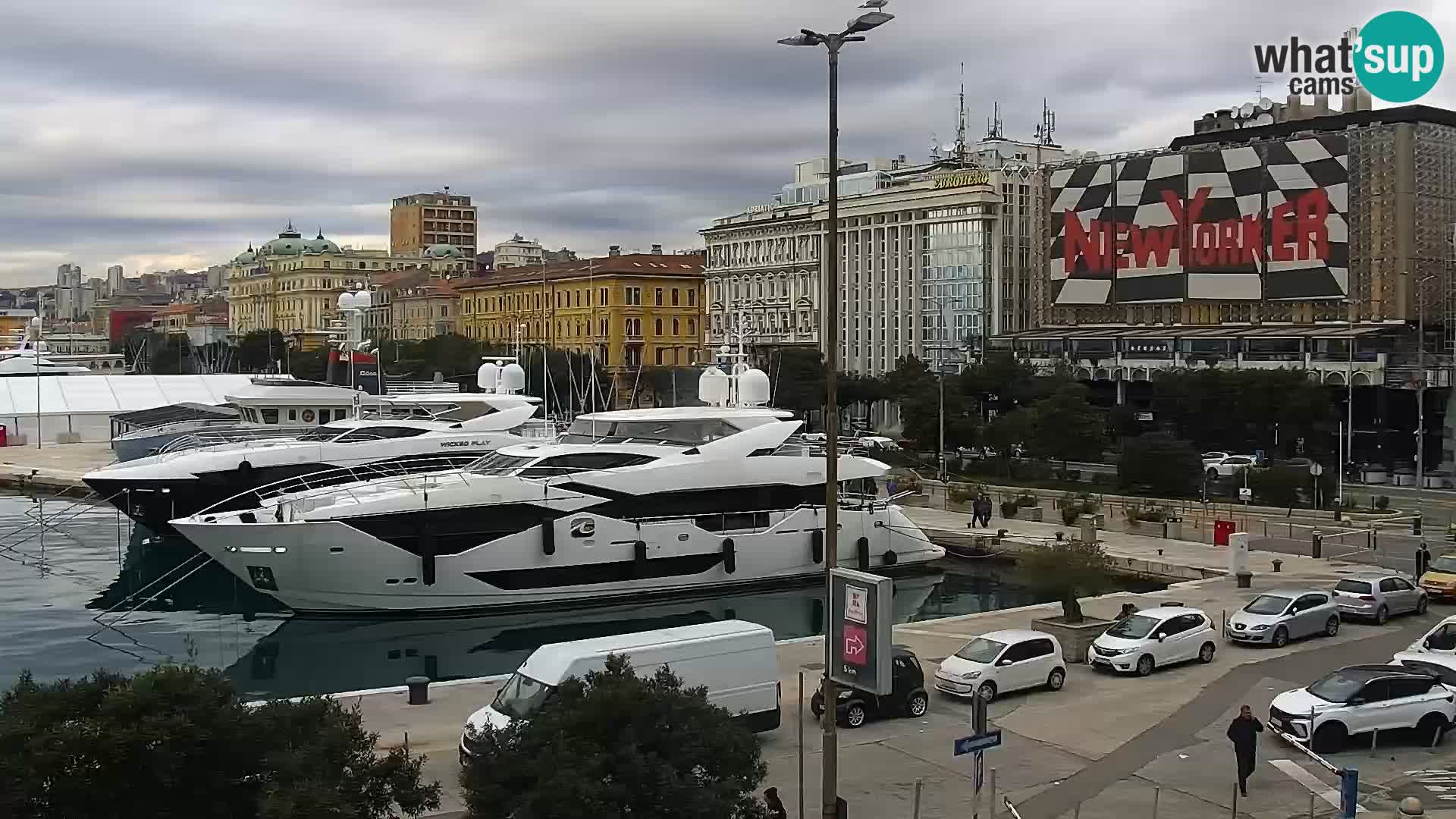 La Riva et Marina à Rijeka – Live Webcam Croatie