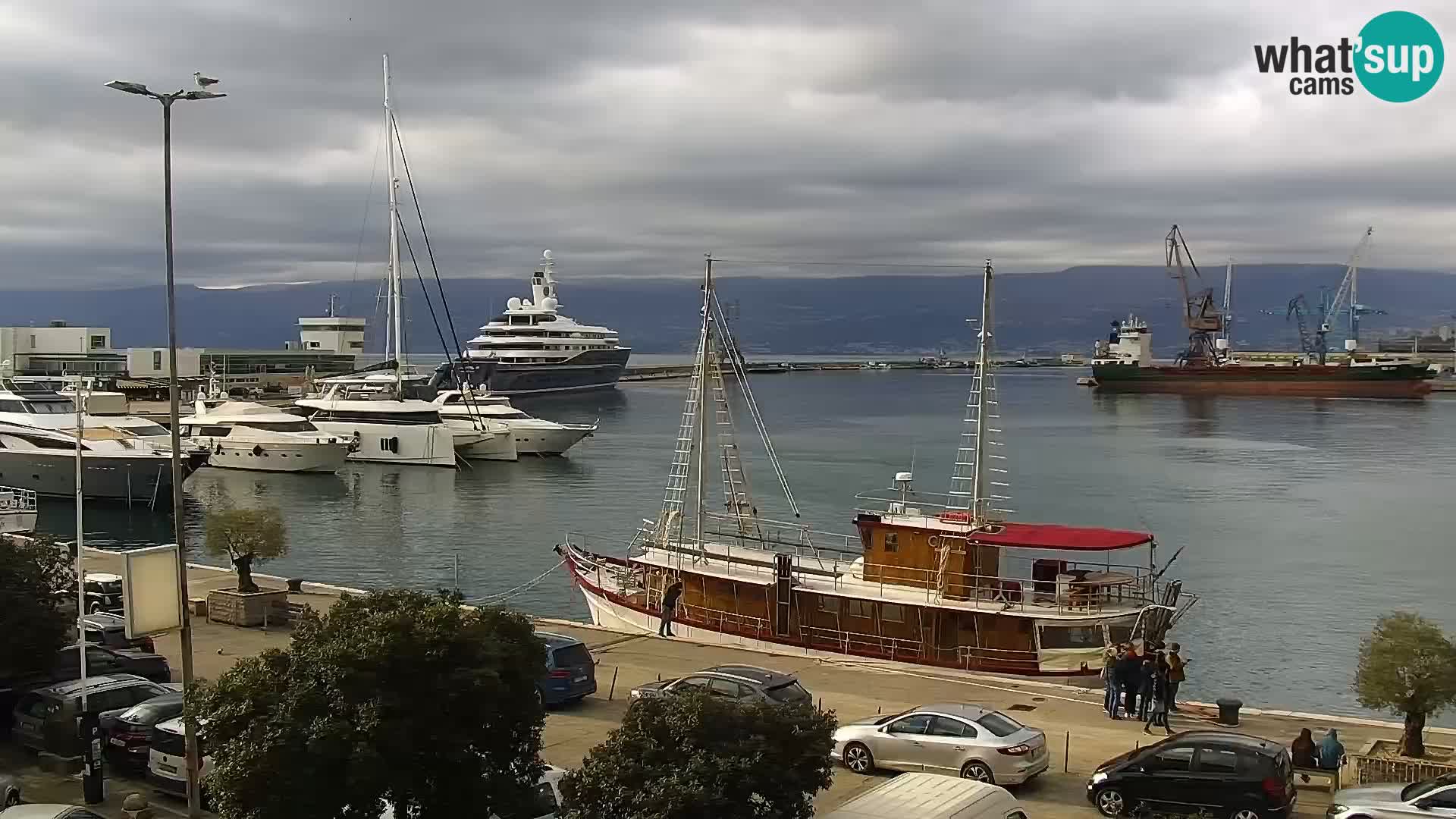 The Riva and Marina in Rijeka  – Live Webcam Croatia