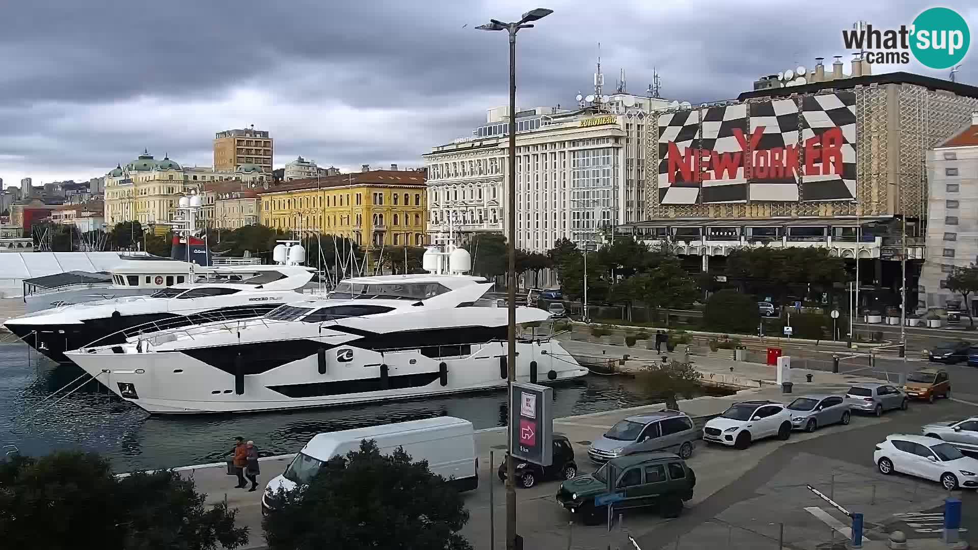 La Riva et Marina à Rijeka – Live Webcam Croatie