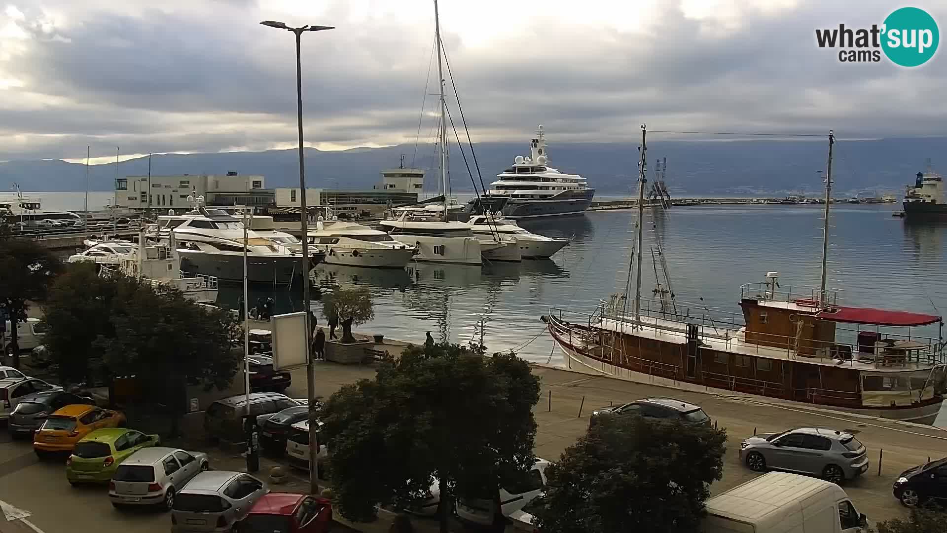 The Riva and Marina in Rijeka  – Live Webcam Croatia