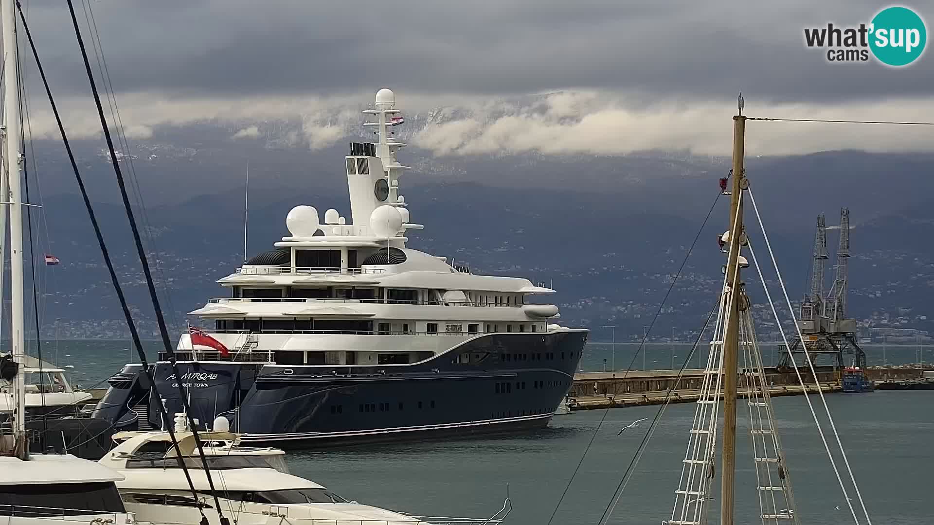 The Riva and Marina in Rijeka  – Live Webcam Croatia