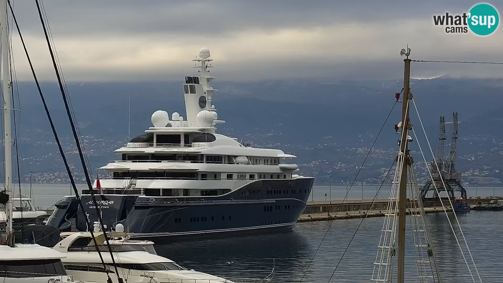 La Riva et Marina à Rijeka – Live Webcam Croatie