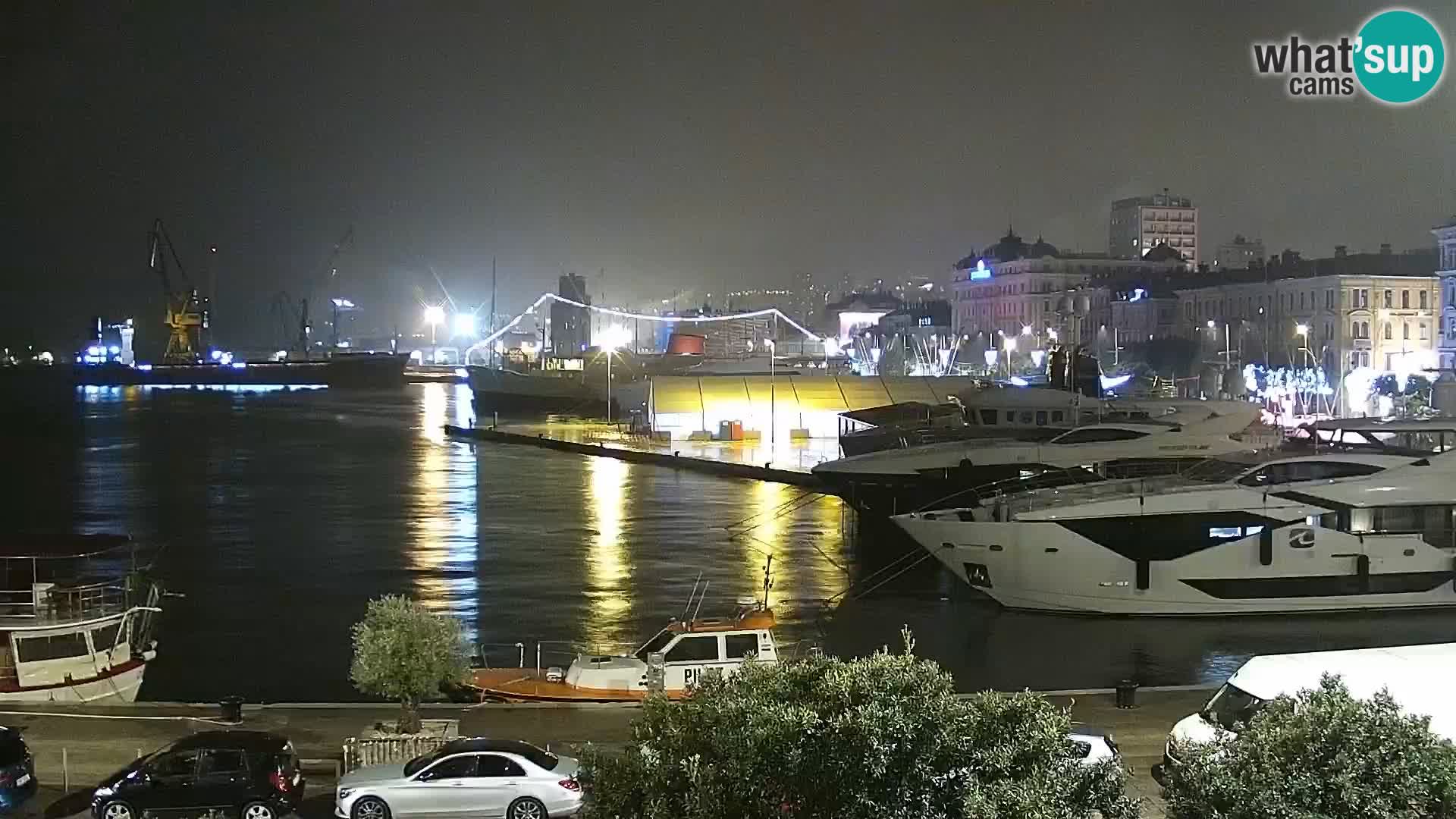 Die Riva und Marina in Rijeka – Live Webcam Kroatien