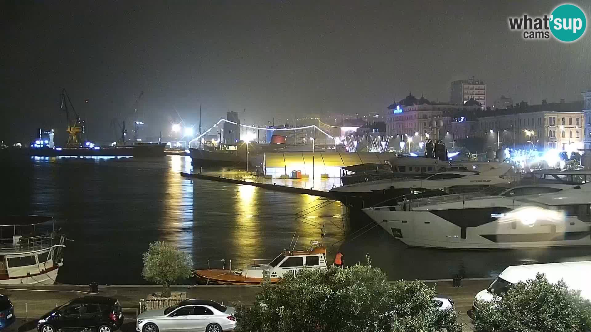 The Riva and Marina in Rijeka  – Live Webcam Croatia