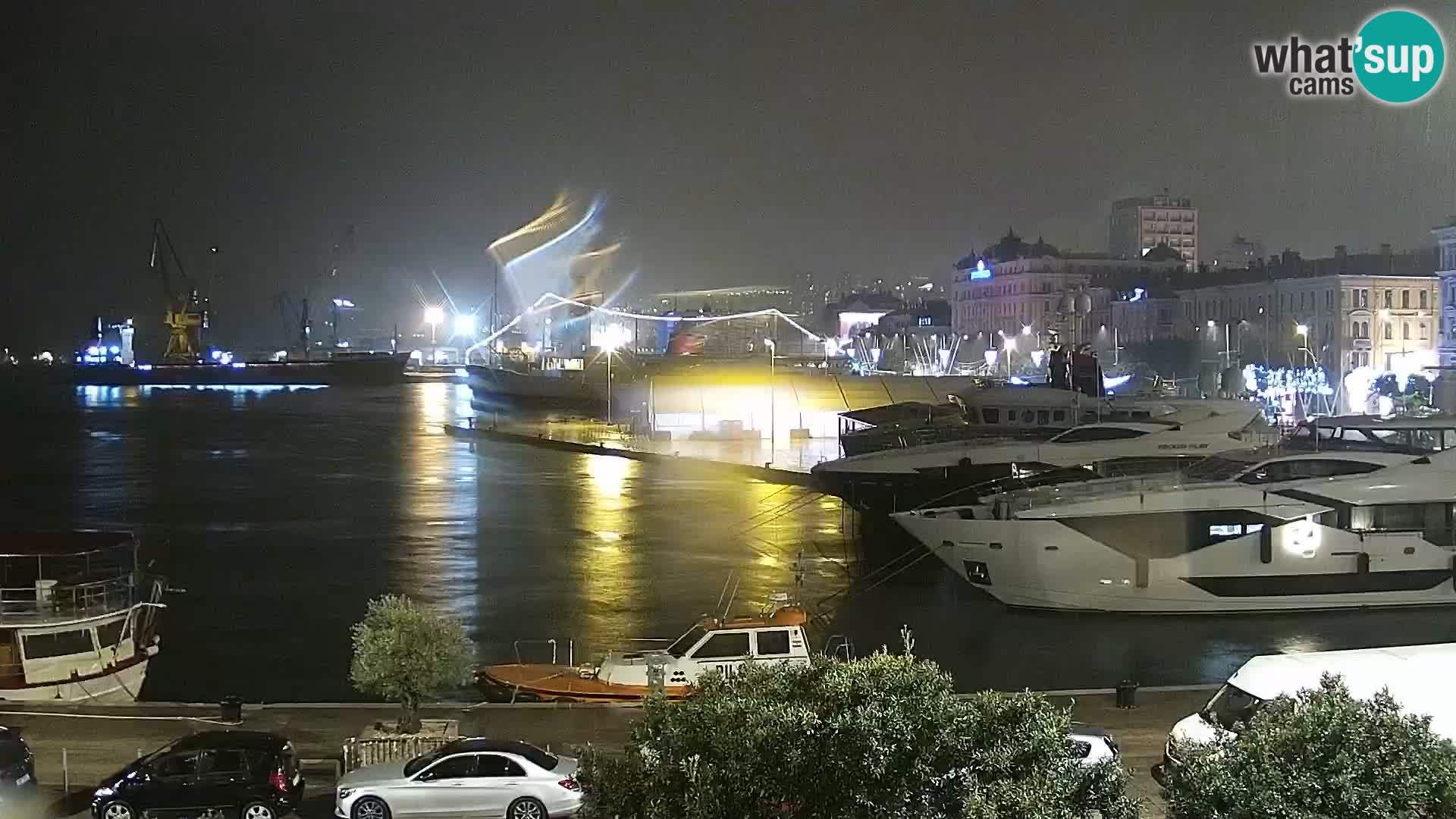 La Riva y Marina en Rijeka – Webcam en vivo Croacia