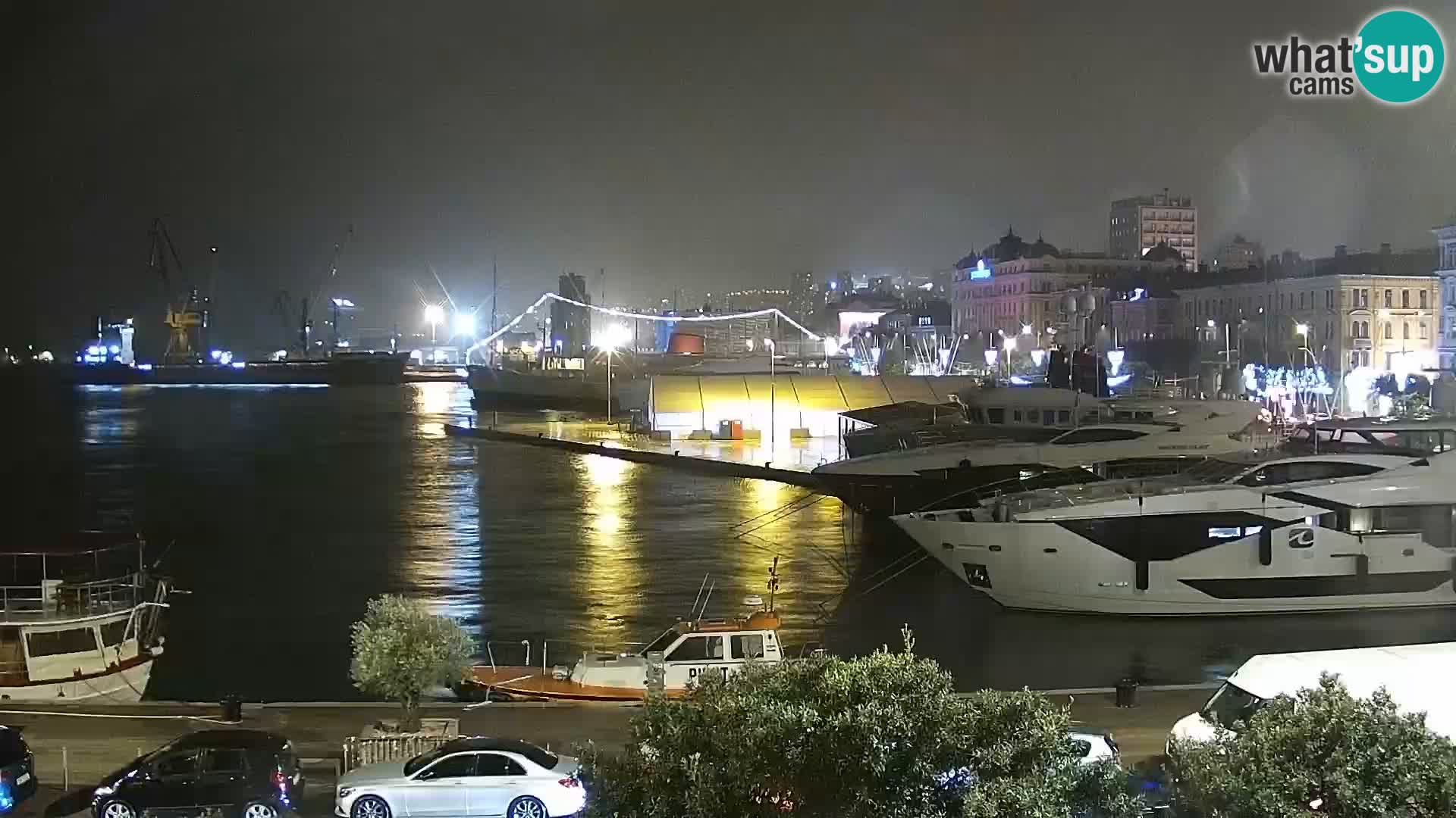 The Riva and Marina in Rijeka  – Live Webcam Croatia