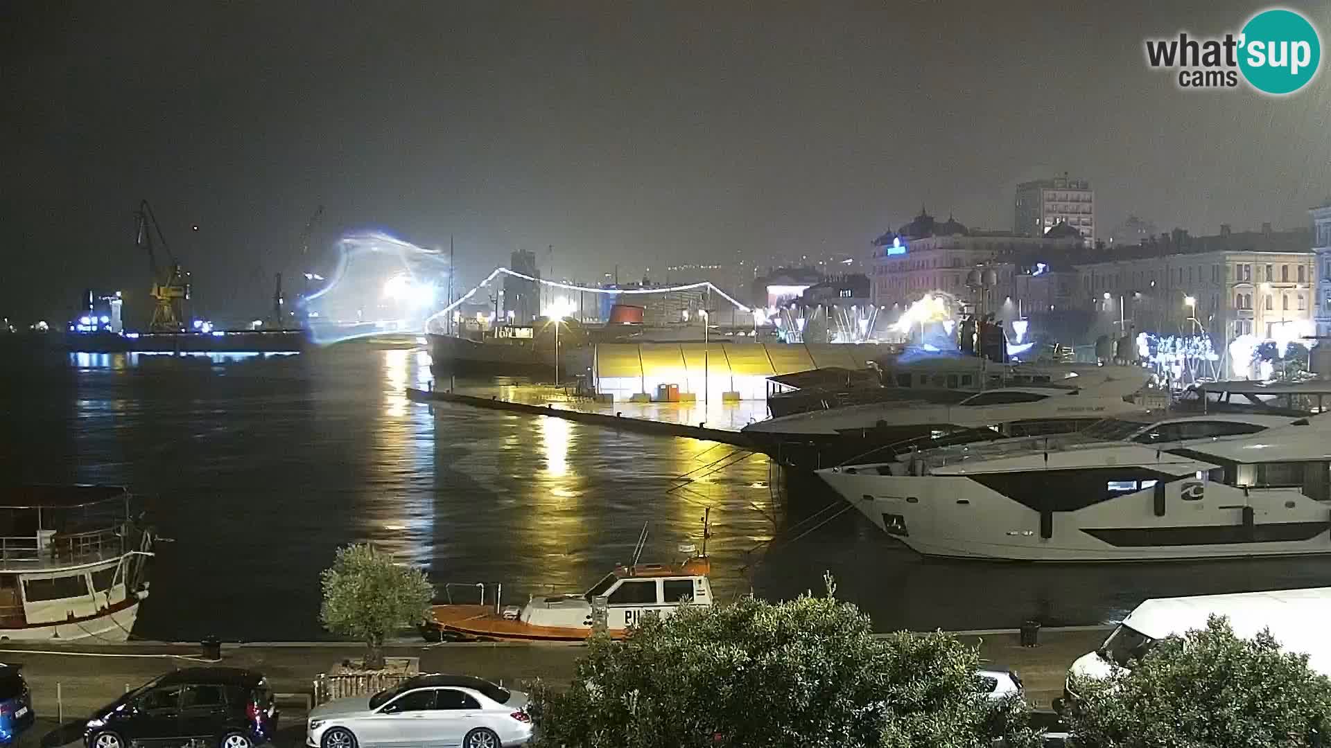 La Riva y Marina en Rijeka – Webcam en vivo Croacia