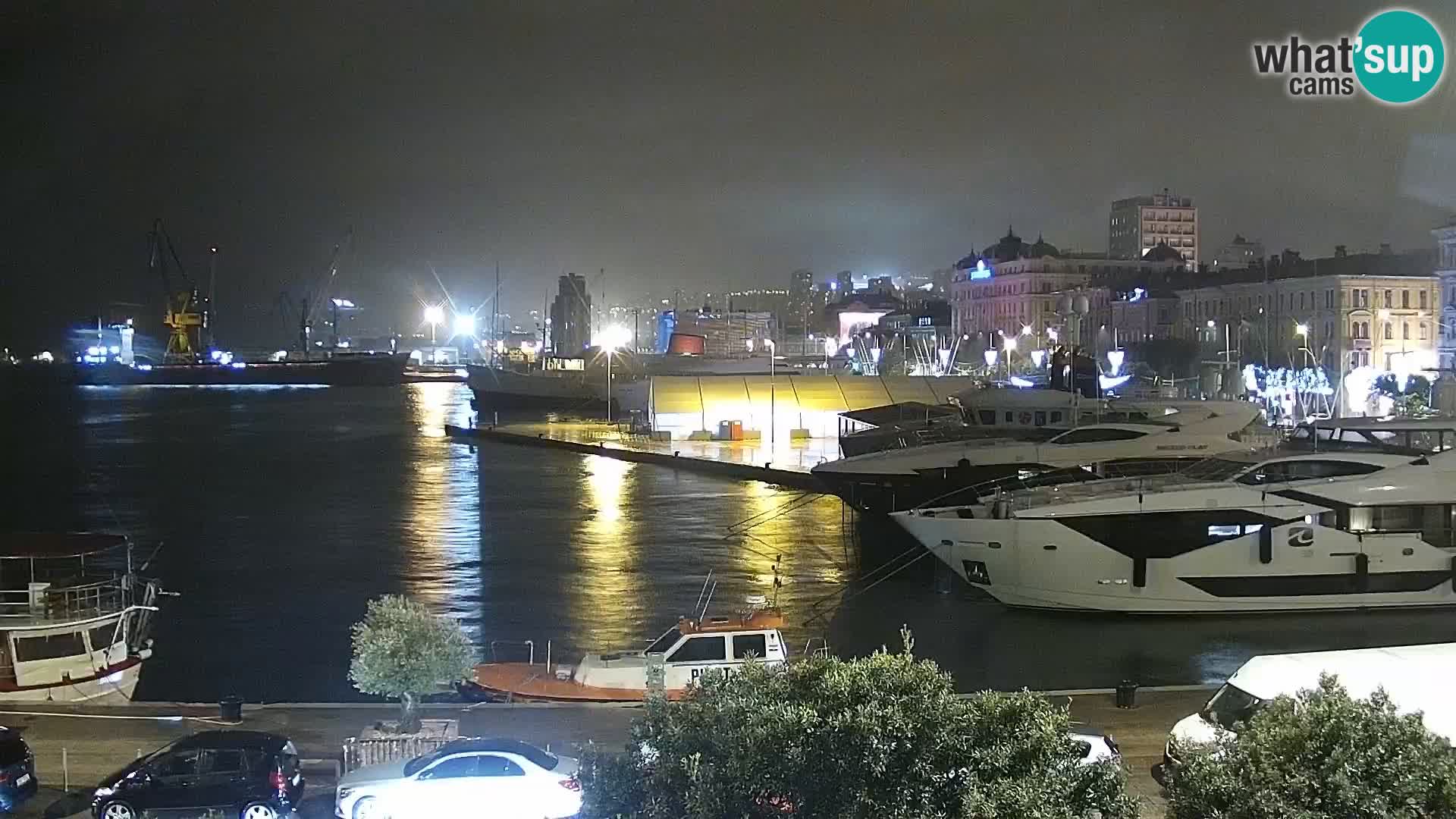 The Riva and Marina in Rijeka  – Live Webcam Croatia